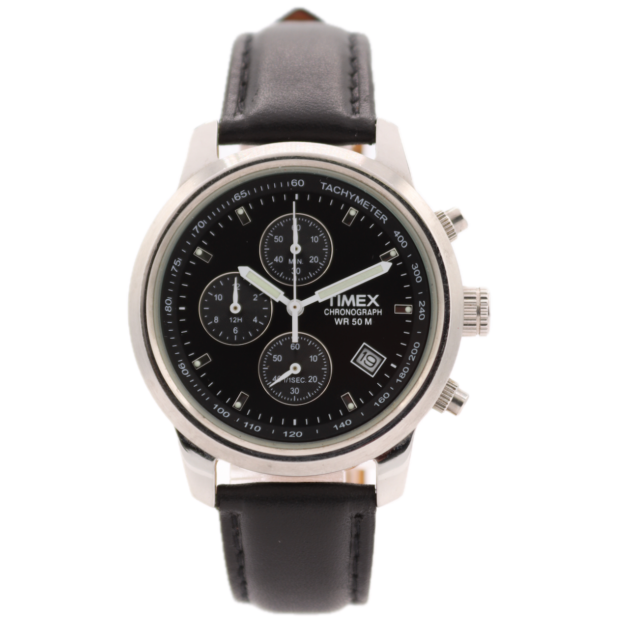 Vintage Timex WR50M Black Dial