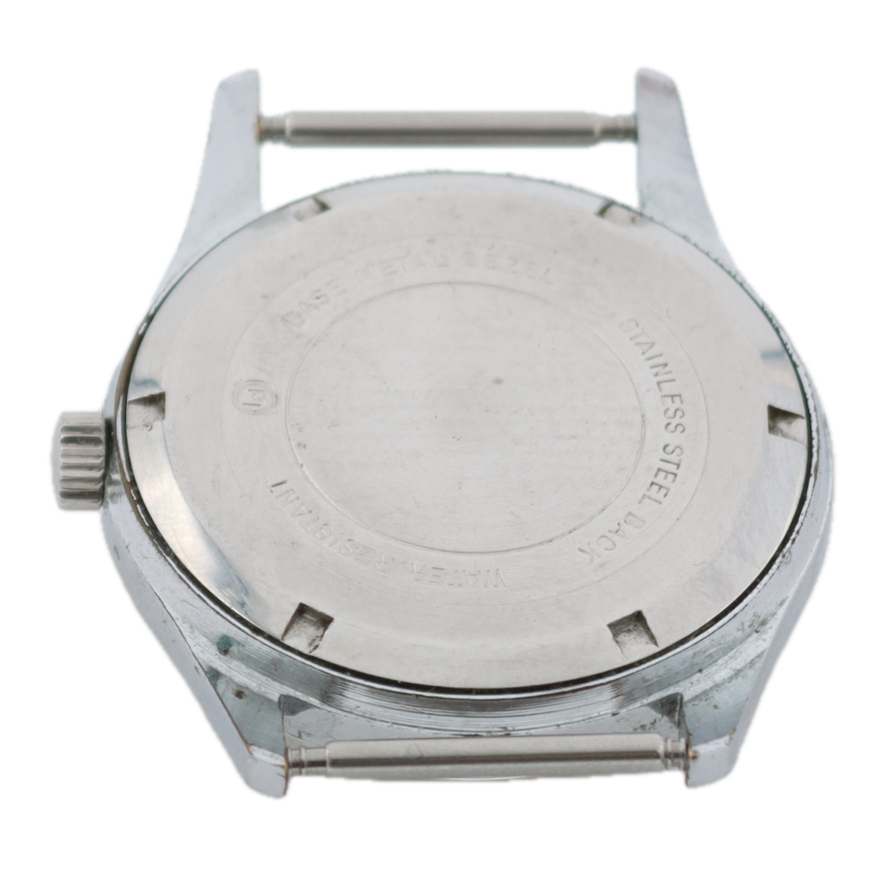 Vintage Waltham Red Pointer Date Men's Mechanical Wristwatch Swiss Chrome Plated