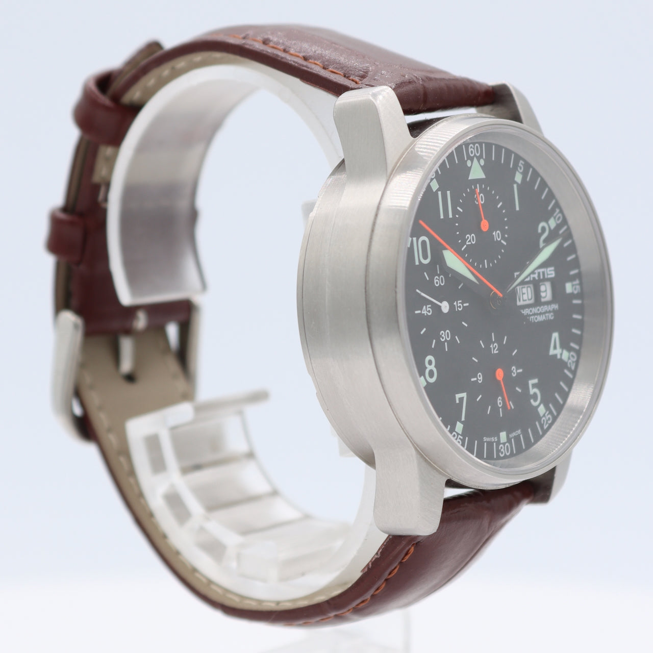 Fortis 597.11.141.1 Flieger Men's Chronograph Wristwatch ETA 7750 Swiss S.Steel