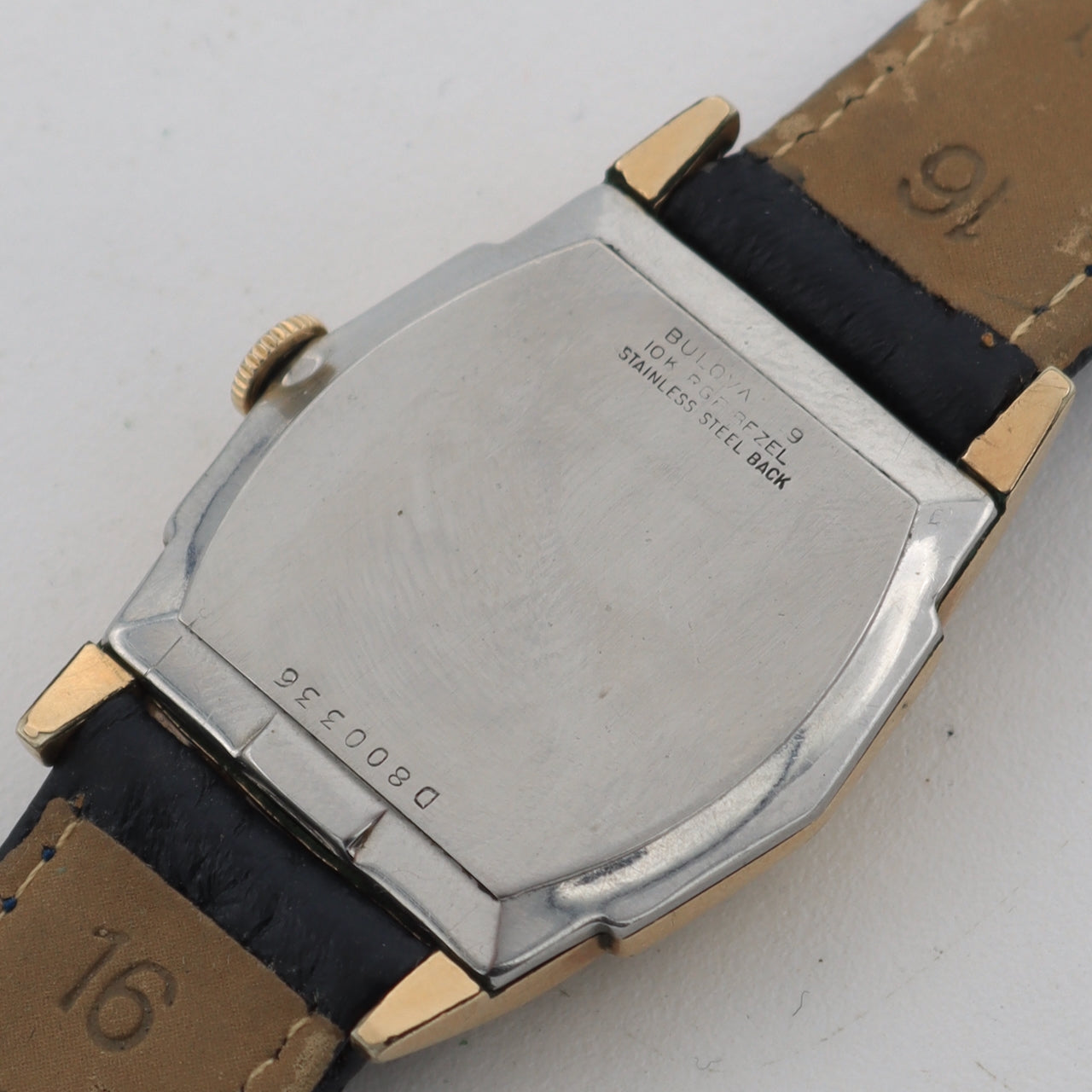 Vintage 1959 Bulova Senator Men's Mechanical Wristwatch 11 AF Steel & 10k RGP