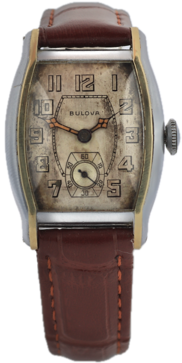 Vintage 1929 Bulova Dewey Men's Mechanical Wristwatch 10 AL Swiss White GF