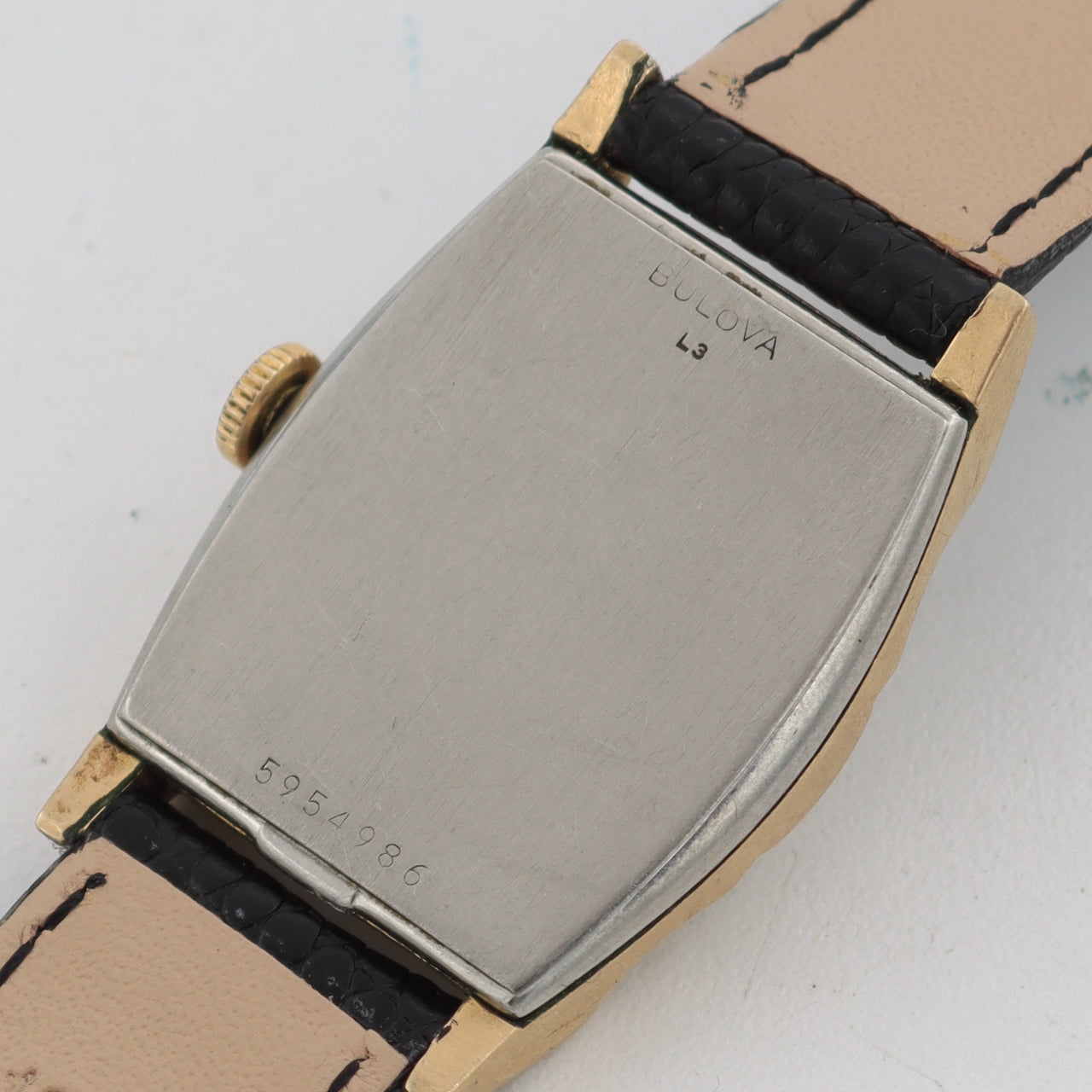 Vintage 1953 Bulova Scalloped Men's Mechanical Wristwatch 10 BT Steel & 10k RGP