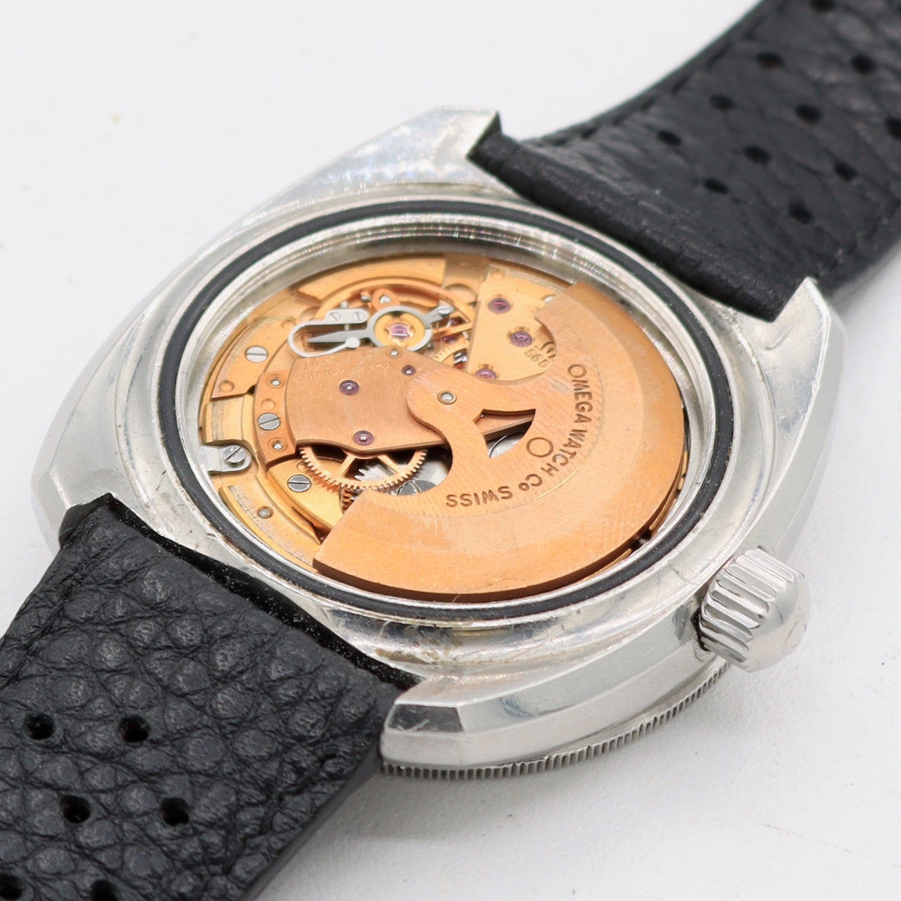 Vintage 1973 Omega 166.066 Seamaster 200 Banana Men's Automatic Wristwatch 565