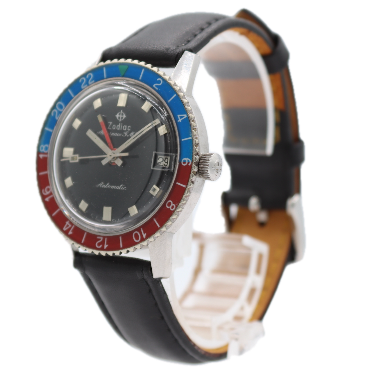 Vintage Zodiac 752.934 Aerospace GMT Men's Automatic Wristwatch Pepsi Serviced