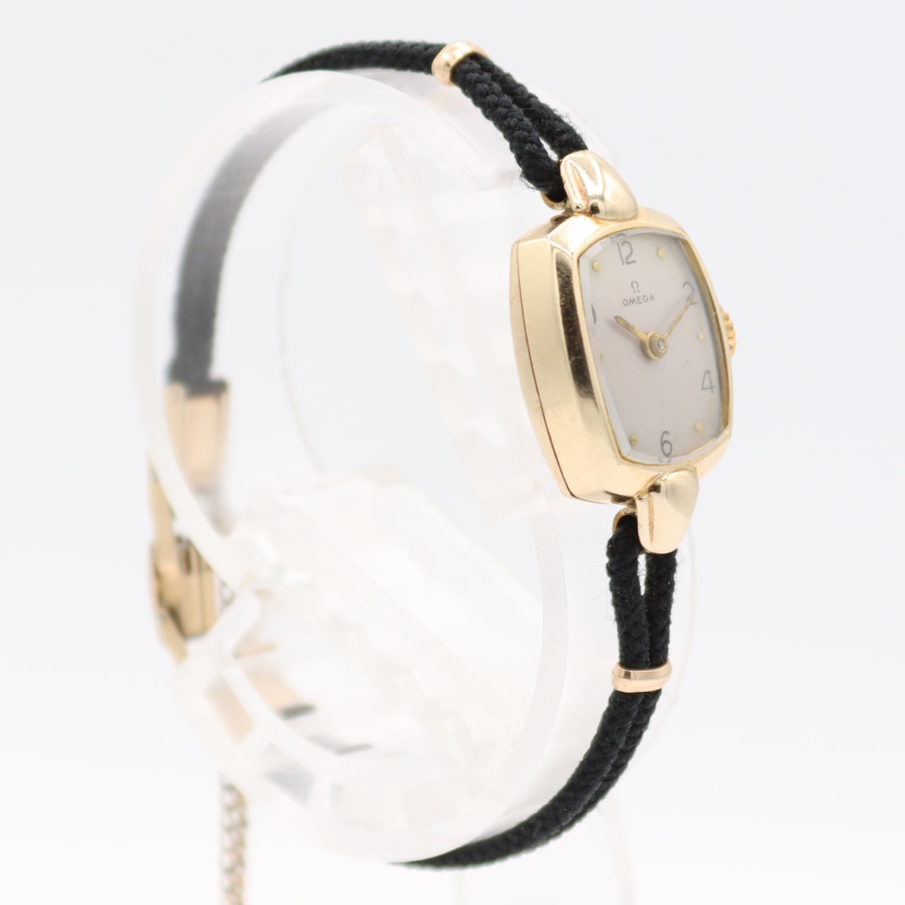 Vintage 15.5mm 1947 Omega Cocktail 17J Ladies Mechanical Wristwatch Swiss 14k GF