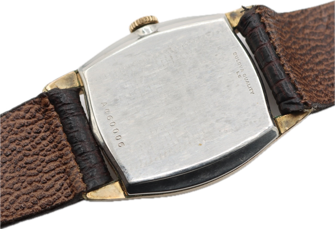 Vintage 27mm 1955 Bulova Men's Mechanical Wristwatch 10 BT USA Base Metal