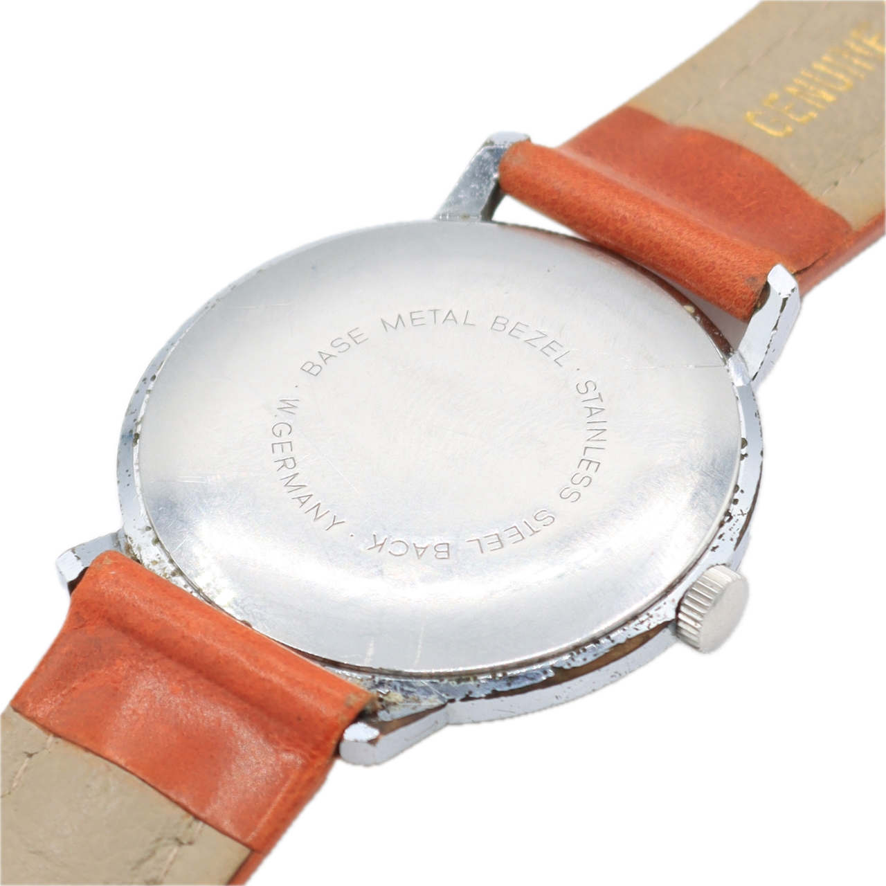 Vintage 35mm Helbros Invincible Men's Mechanical Wristwatch PUW 463 Chrome