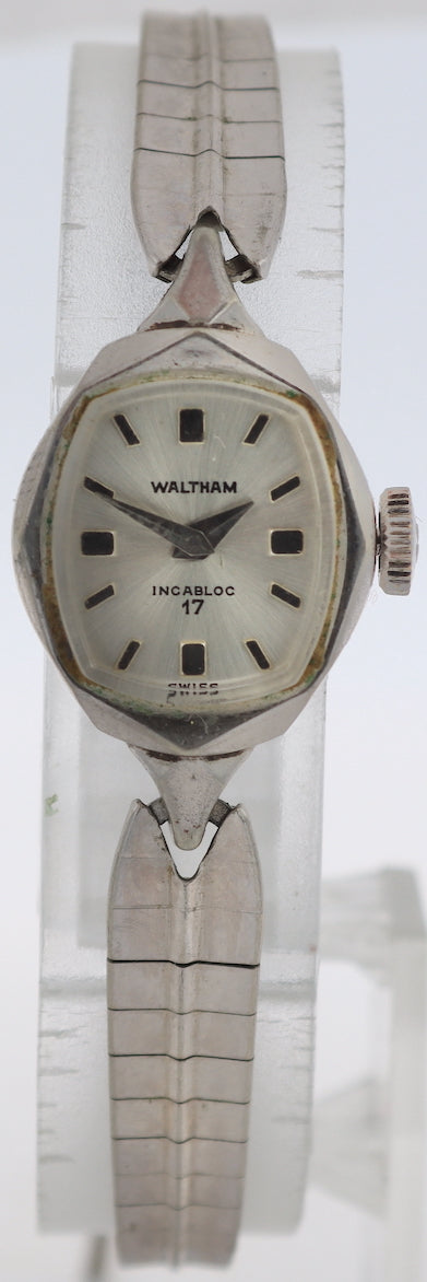 Vintage Waltham Sunburst Cocktail Ladies Mechanical Wristwatch 69-21 Swiss