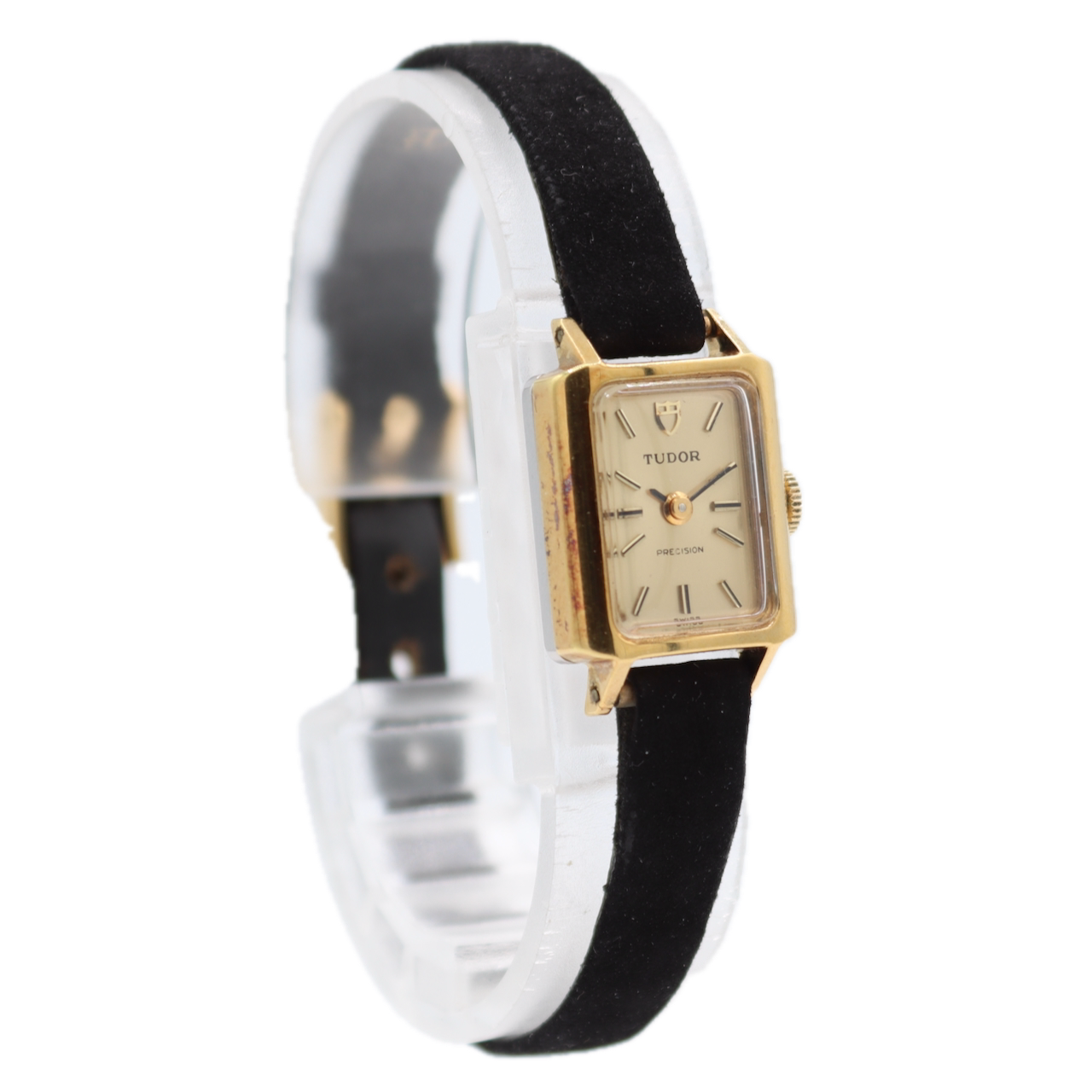 15.5mm Tudor 10102 Ladies Mechanical Wristwatch Fleurier 6630 w Sticker & Tag