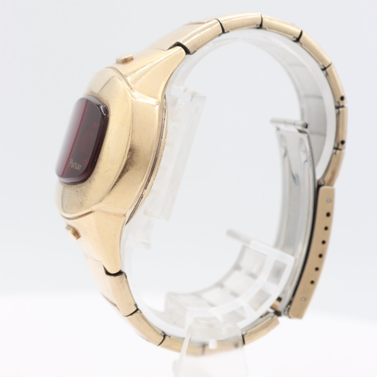 Vintage Pulsar P4 Executive Men's Digital LED Wristwatch USA 14k Gold Filled