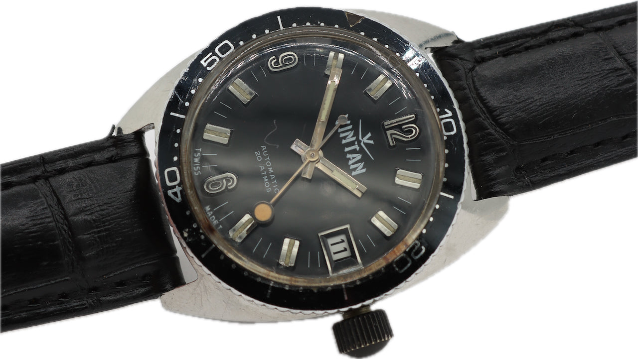 Vintage Vintan Substar w Lollipop Hand Men's Automatic Wristwatch Swiss Steel