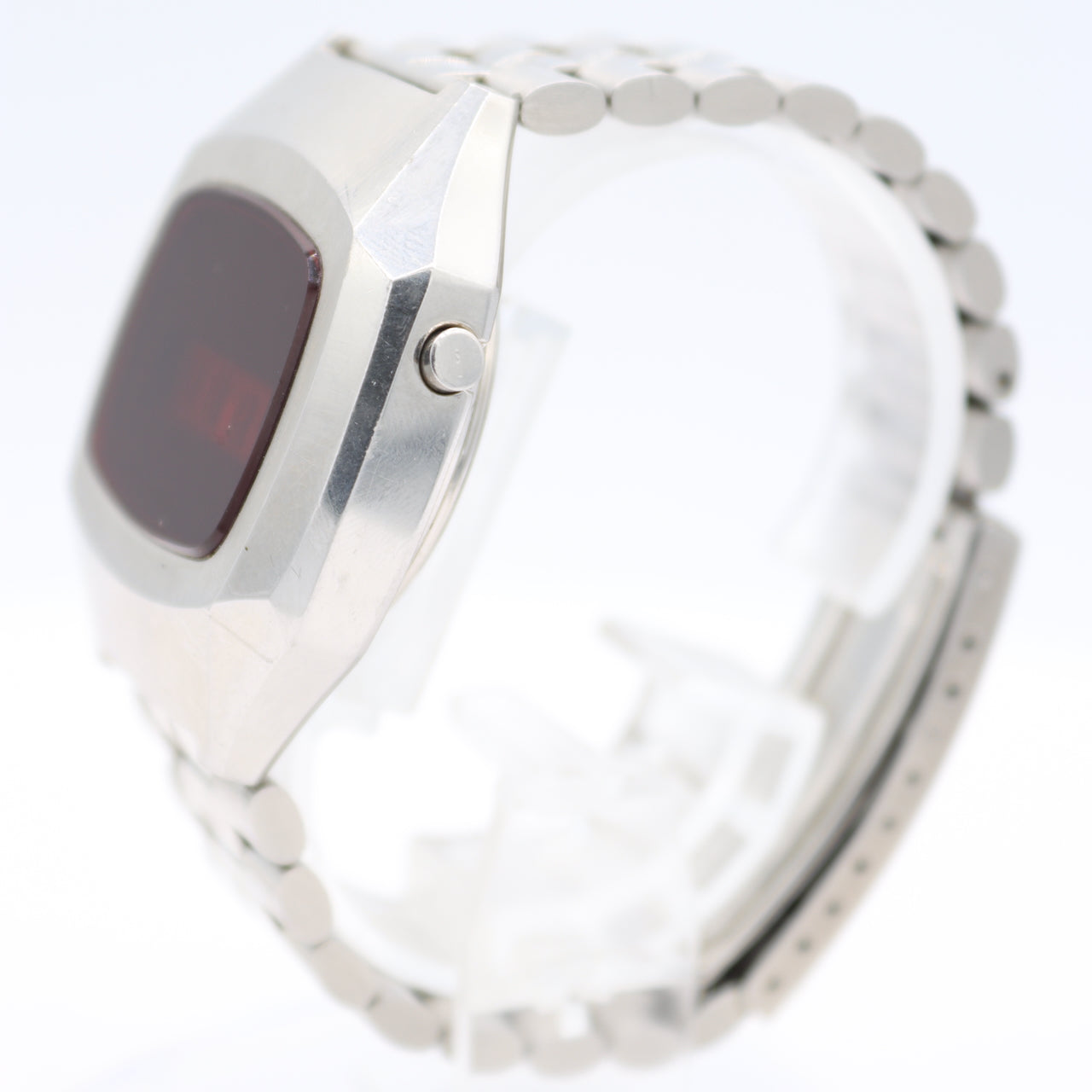 Vintage Sears & Roebuck Time Computer Men's Digital LED Wristwatch USA Steel