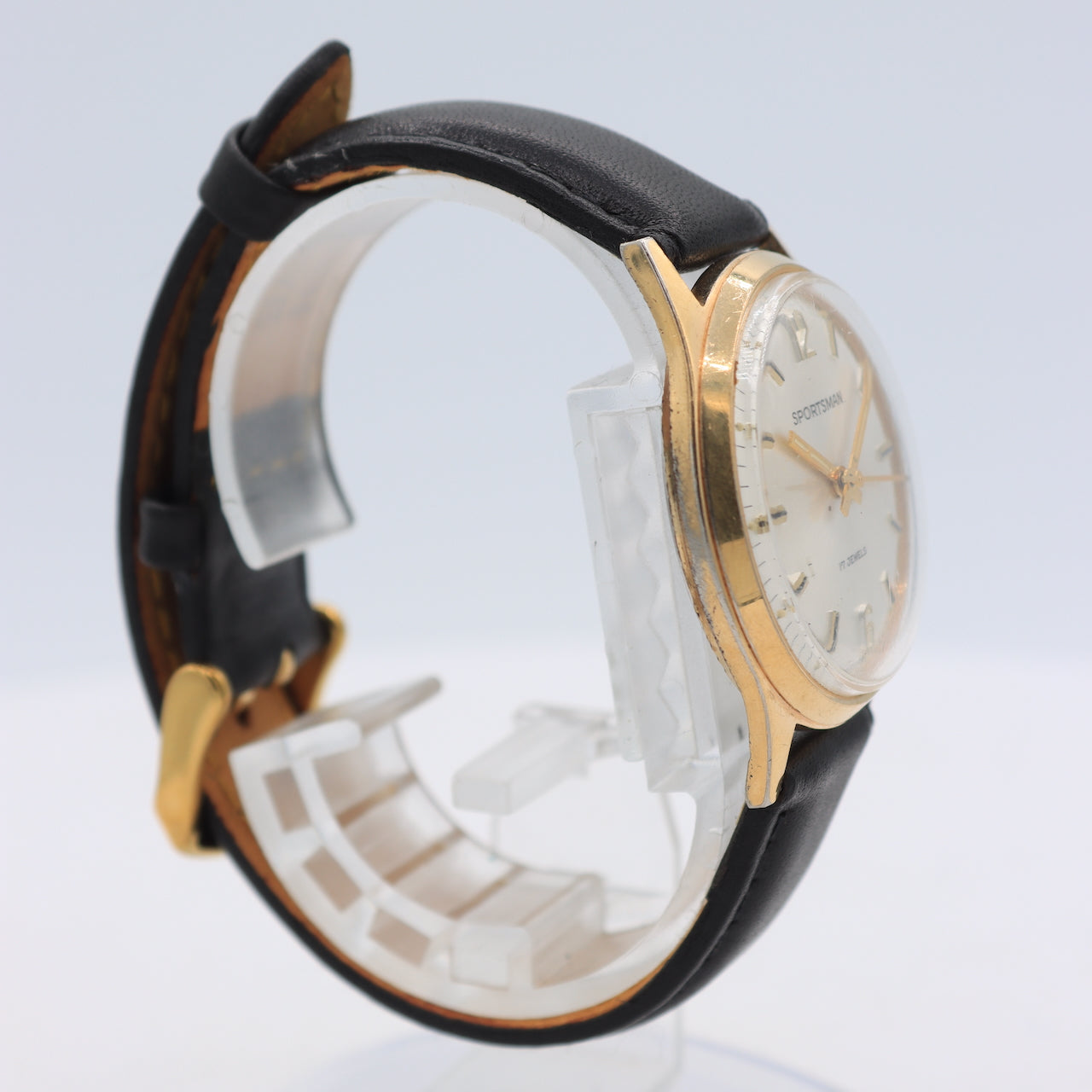 Vintage Elgin 0059 Sportsman Men's Mechanical Wristwatch P 72 Germany Gold Tone