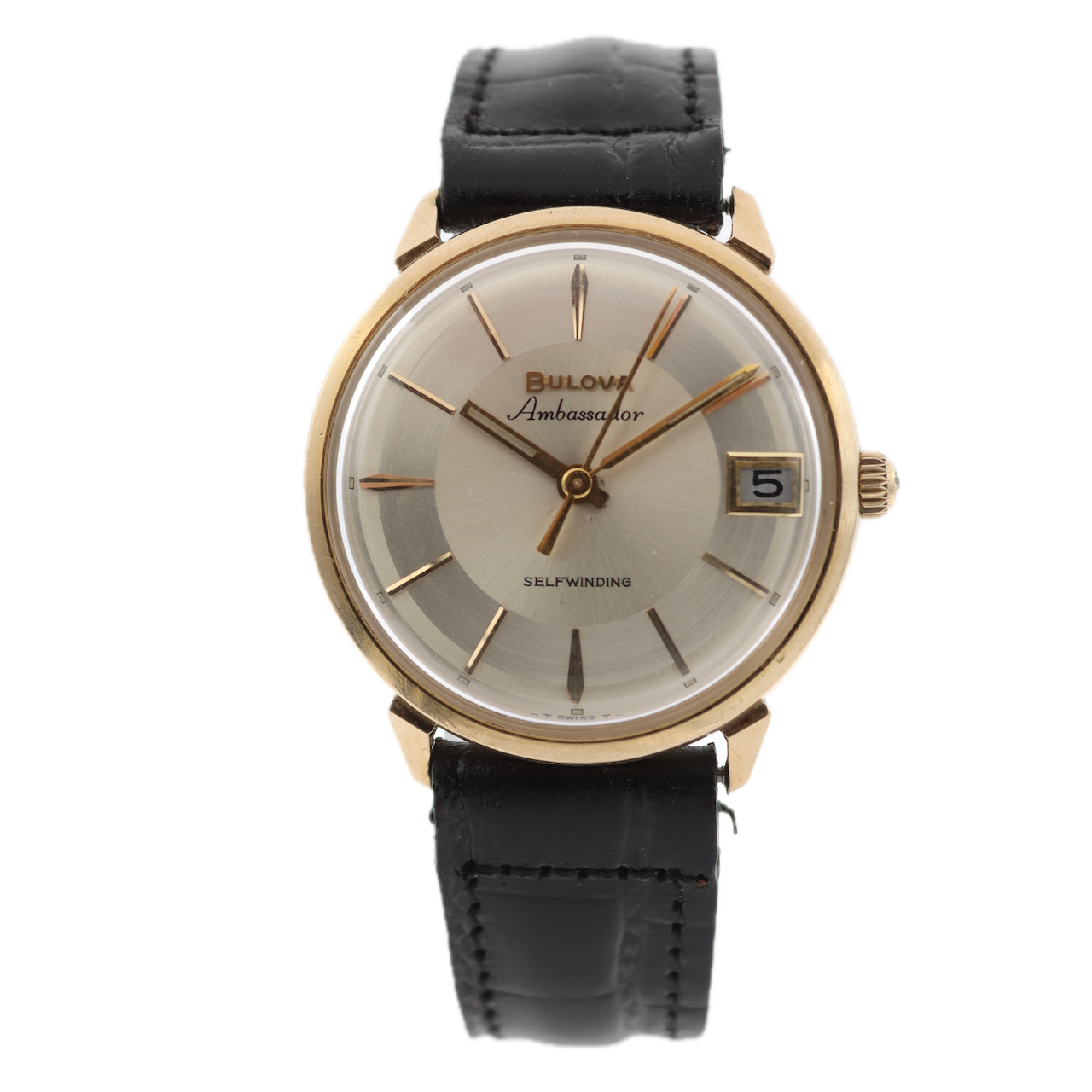 Vintage 33mm 1965 Bulova Ambassador Men's Automatic Wristwatch 10k GF Serviced