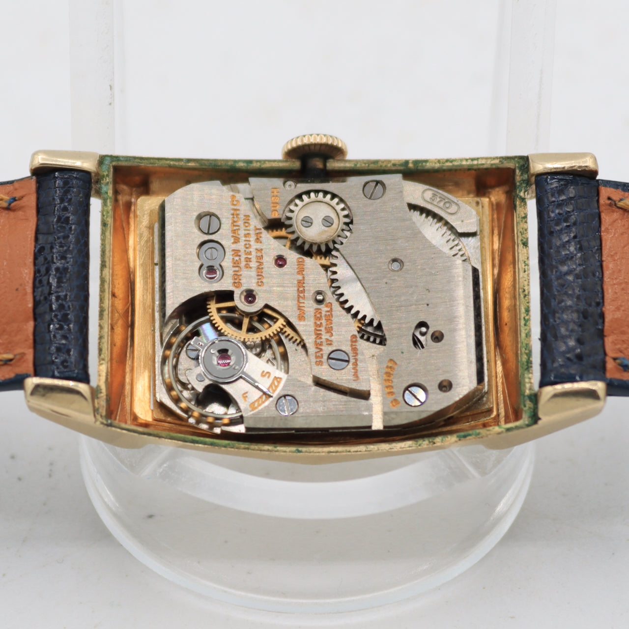 Vintage 23mm Gruen 370 662 Curvex Men's Mechanical Wristwatch Swiss 10k GF