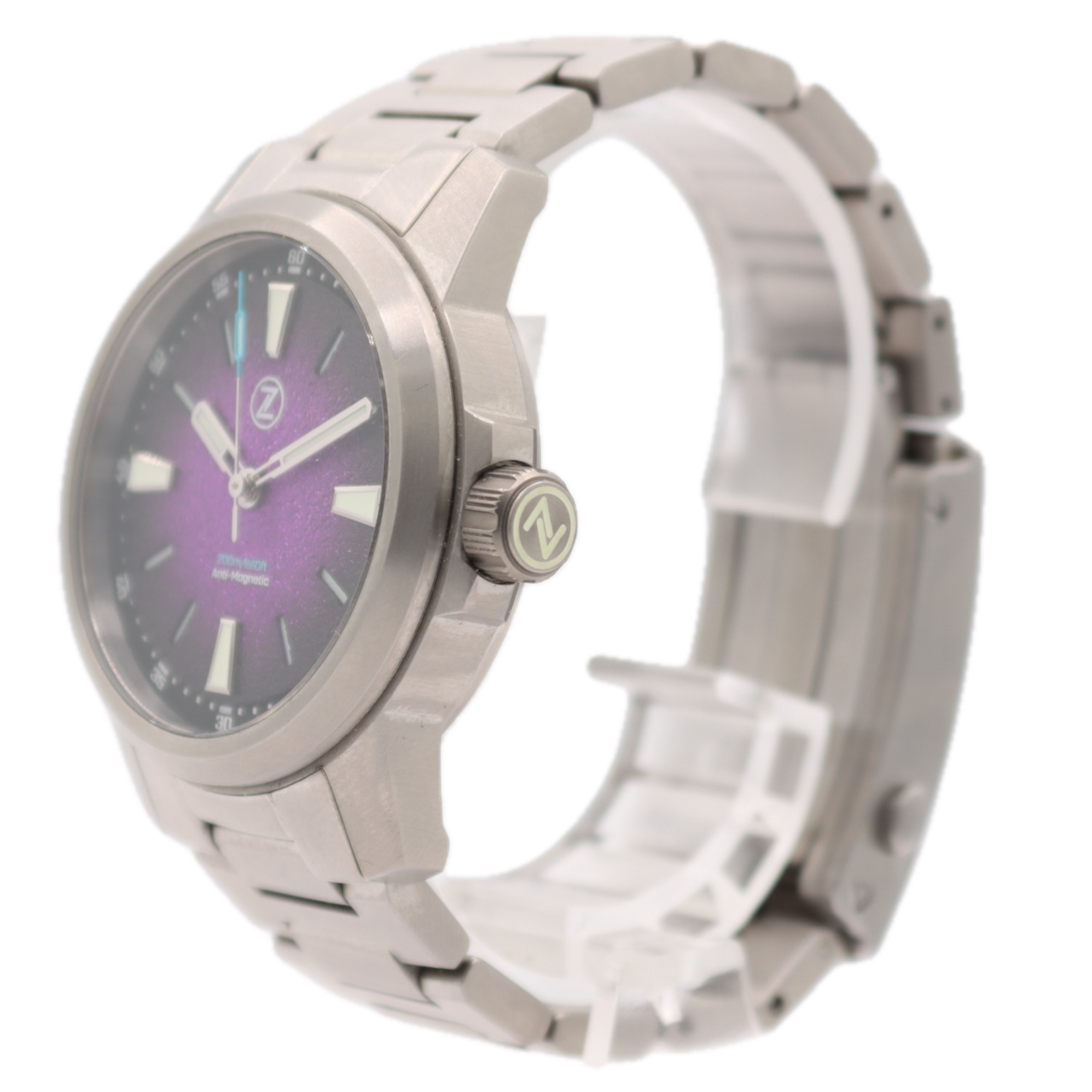 38mm Zelos Aurora Field TI "Nebula" Men's Automatic Wristwatch Titanium w Box