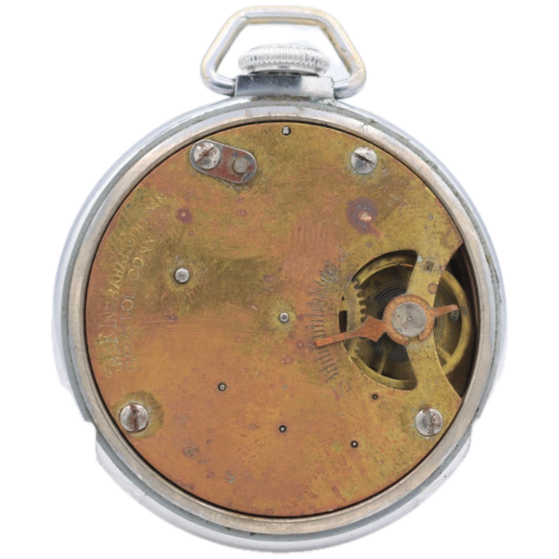 Vintage 16s Sentinel Secometer Mechanical Pocket Watch Chrome Plated USA
