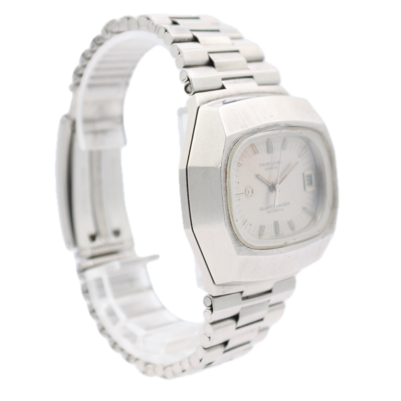 Vintage Favre-Leuba 11033 Quartz Raider Men's Quartz Wristwatch 352 Swiss Steel