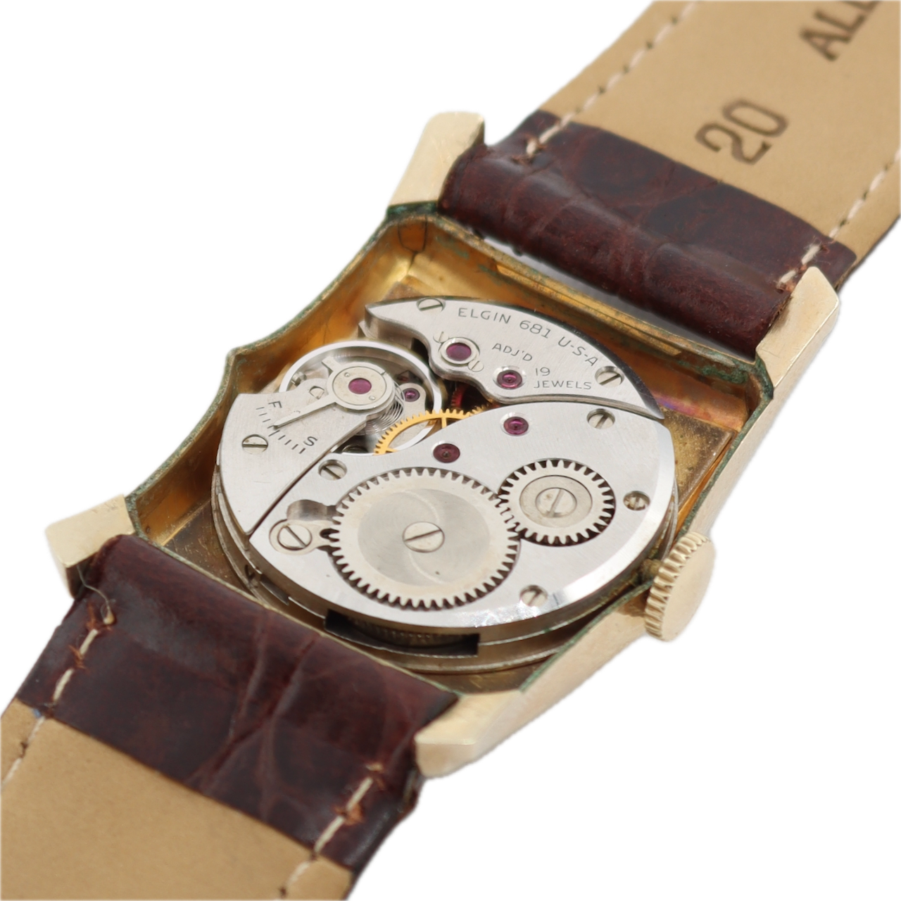 Vintage Elgin 5737G Balboa 19 Jewel Men's Mechanical Wristwatch 681 USA 10k GF