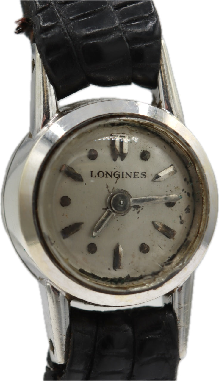 Vintage 13mm Longines Petite Back Wind Ladies Mechanical Wristwatch 18k Gold