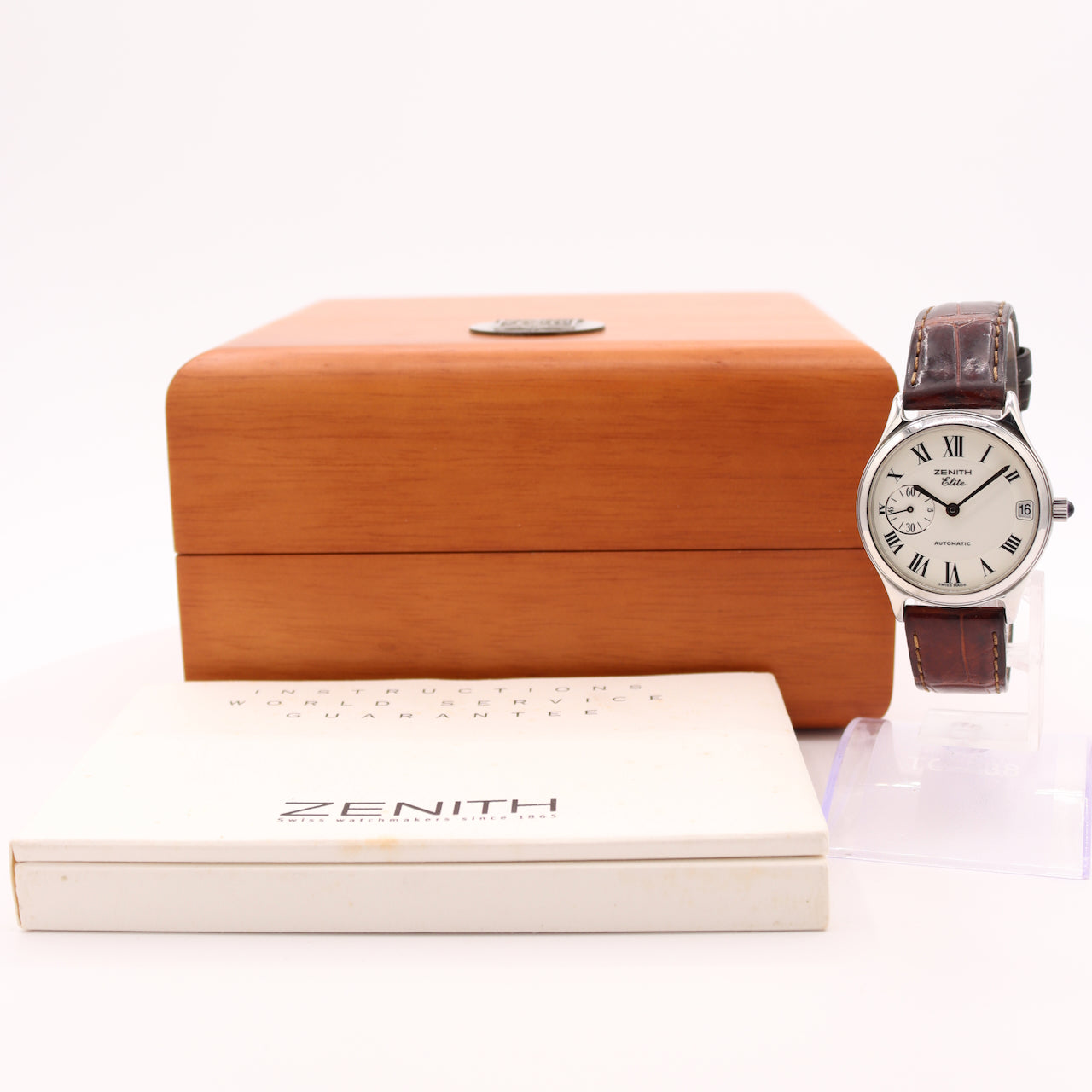 Vintage Zenith Elite White Roman Dial 90/01.0050.680