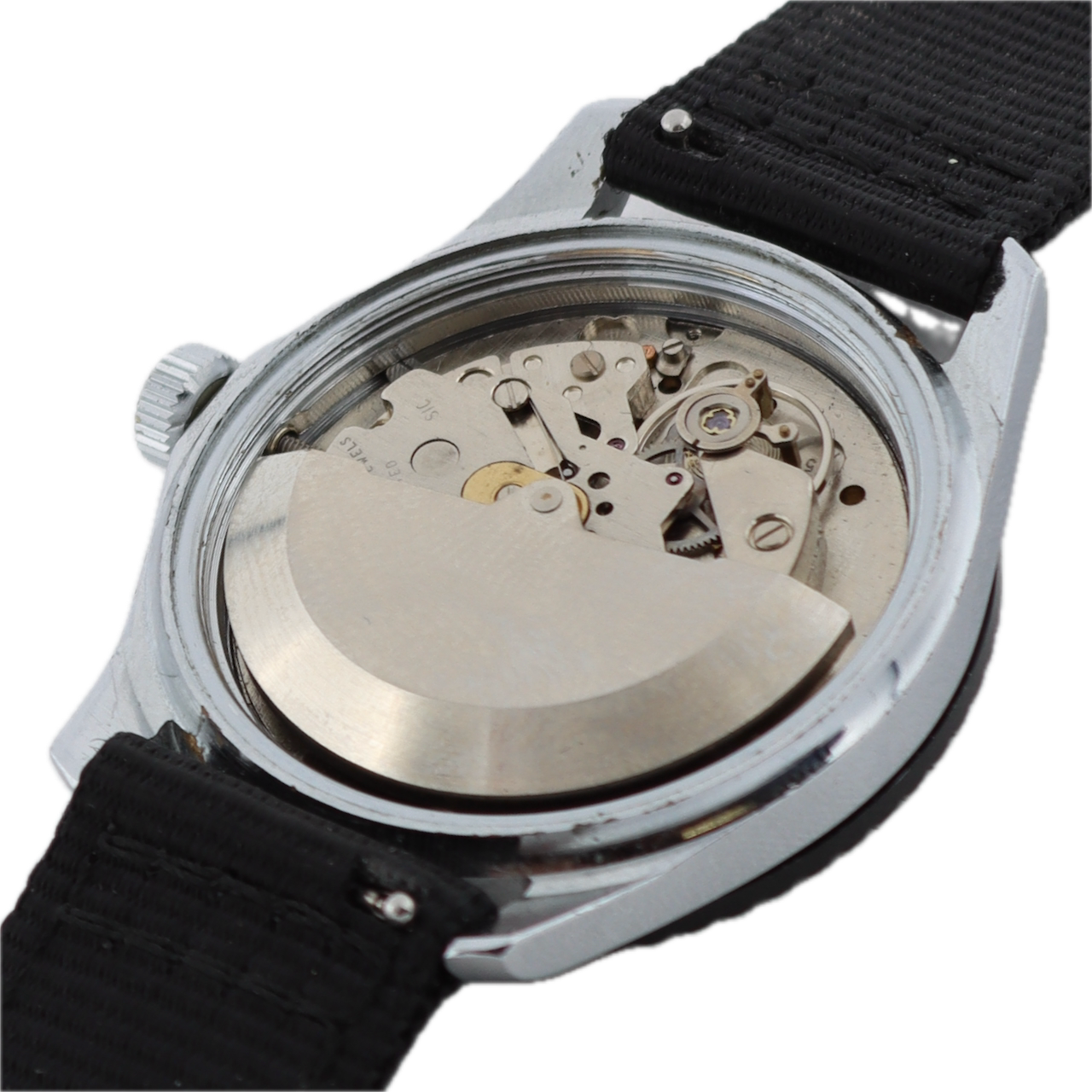 Vintage Sicura Diver Style 25 Jewel Men's Mechanical Wristwatch Swiss Steel