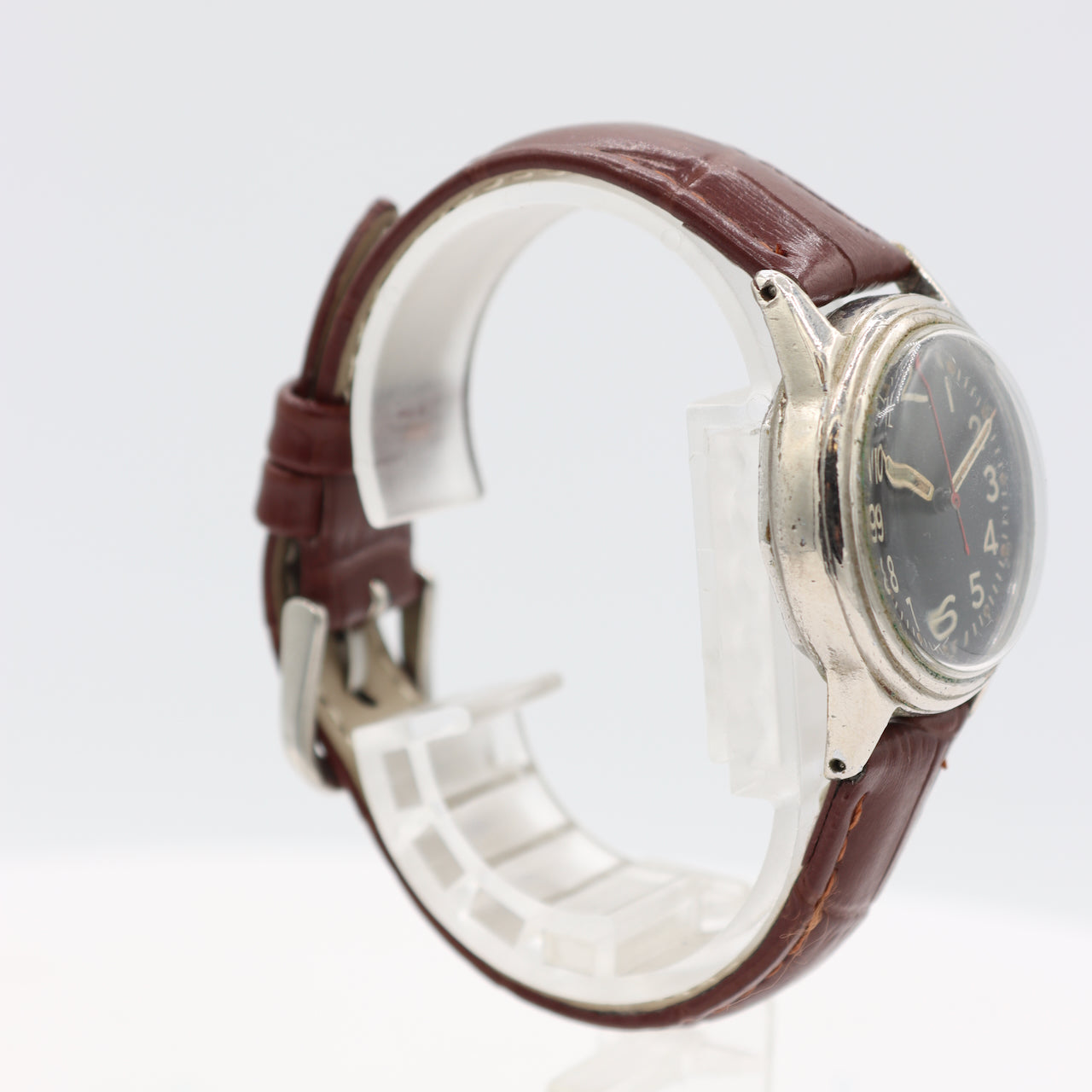 Vintage 1945 Elgin A-11 Men's Mechanical Wristwatch 539 USA Steel & Chrome