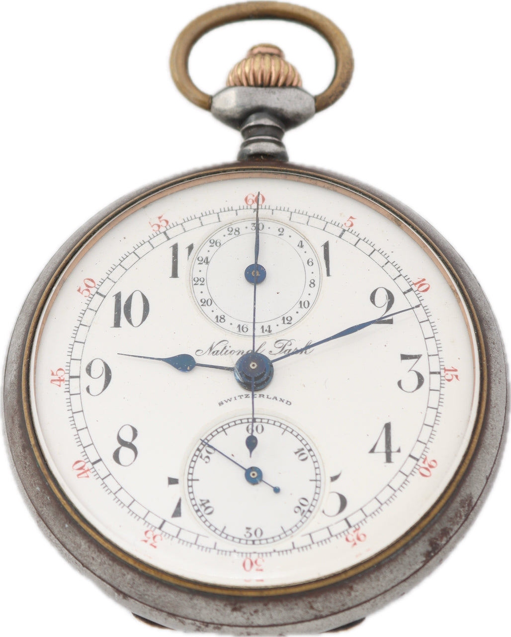 Antique Gallet & Co National Park 11 Jewel Mechanical Chronograph Pocket Watch