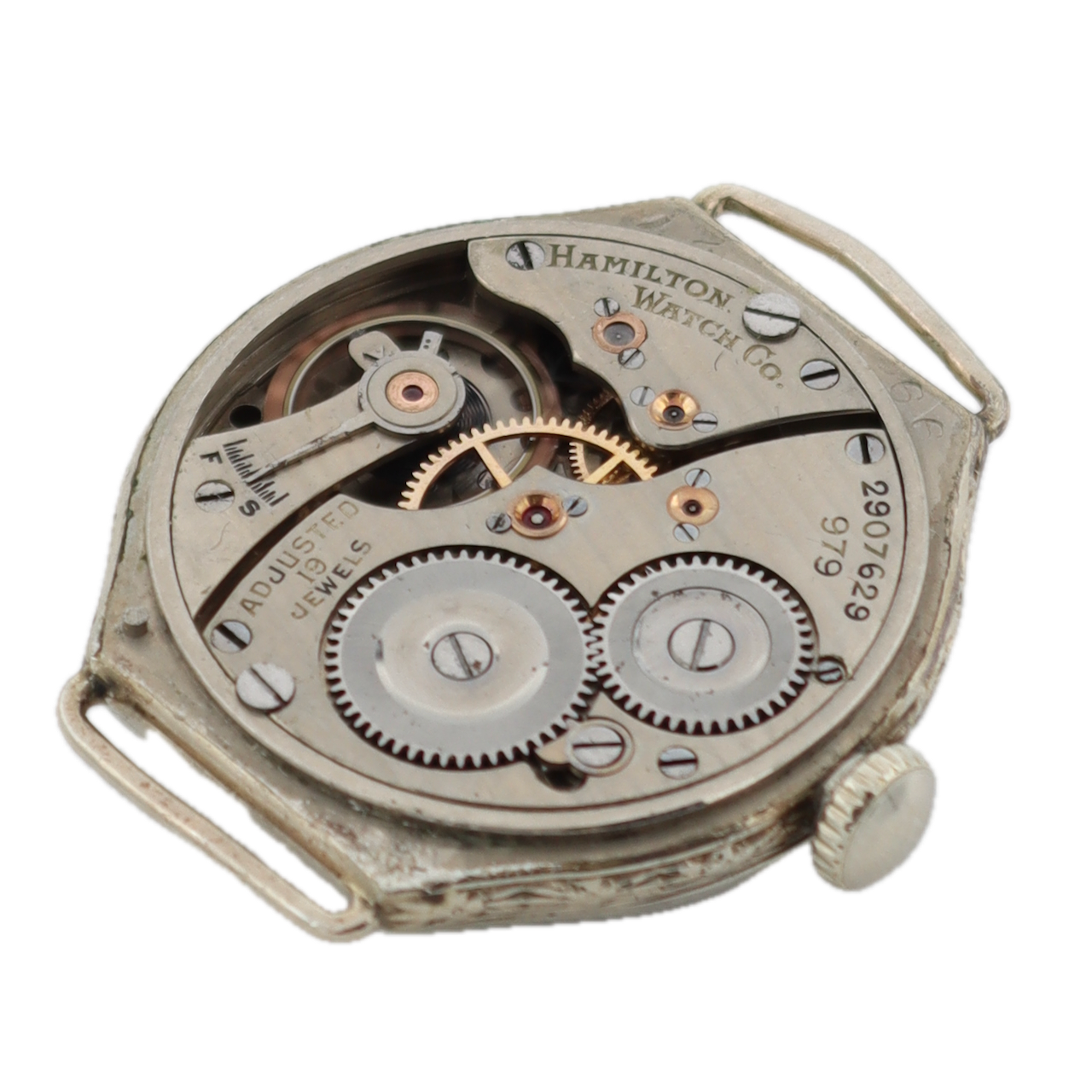 Vintage Hamilton Art Deco Ladies Mechanical Wristwatch 979 USA 14k White GF