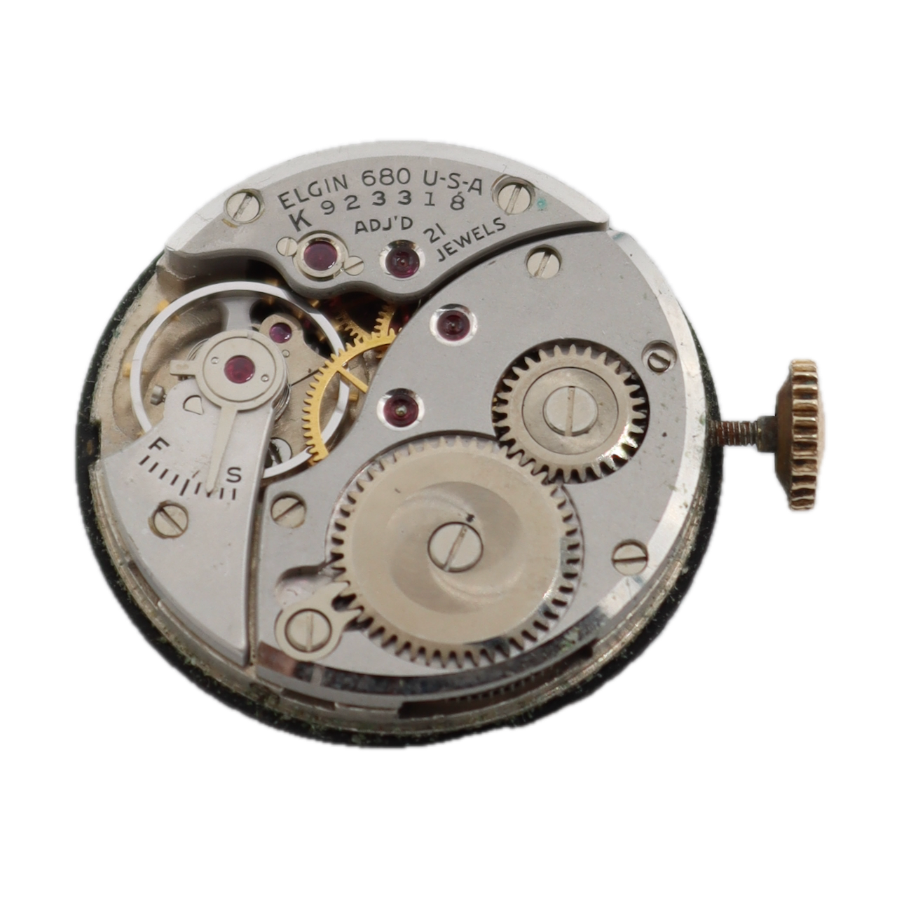 Vintage Lord Elgin 4814J Black Knight Men's Mechanical Wristwatch 680 USA 14k GF