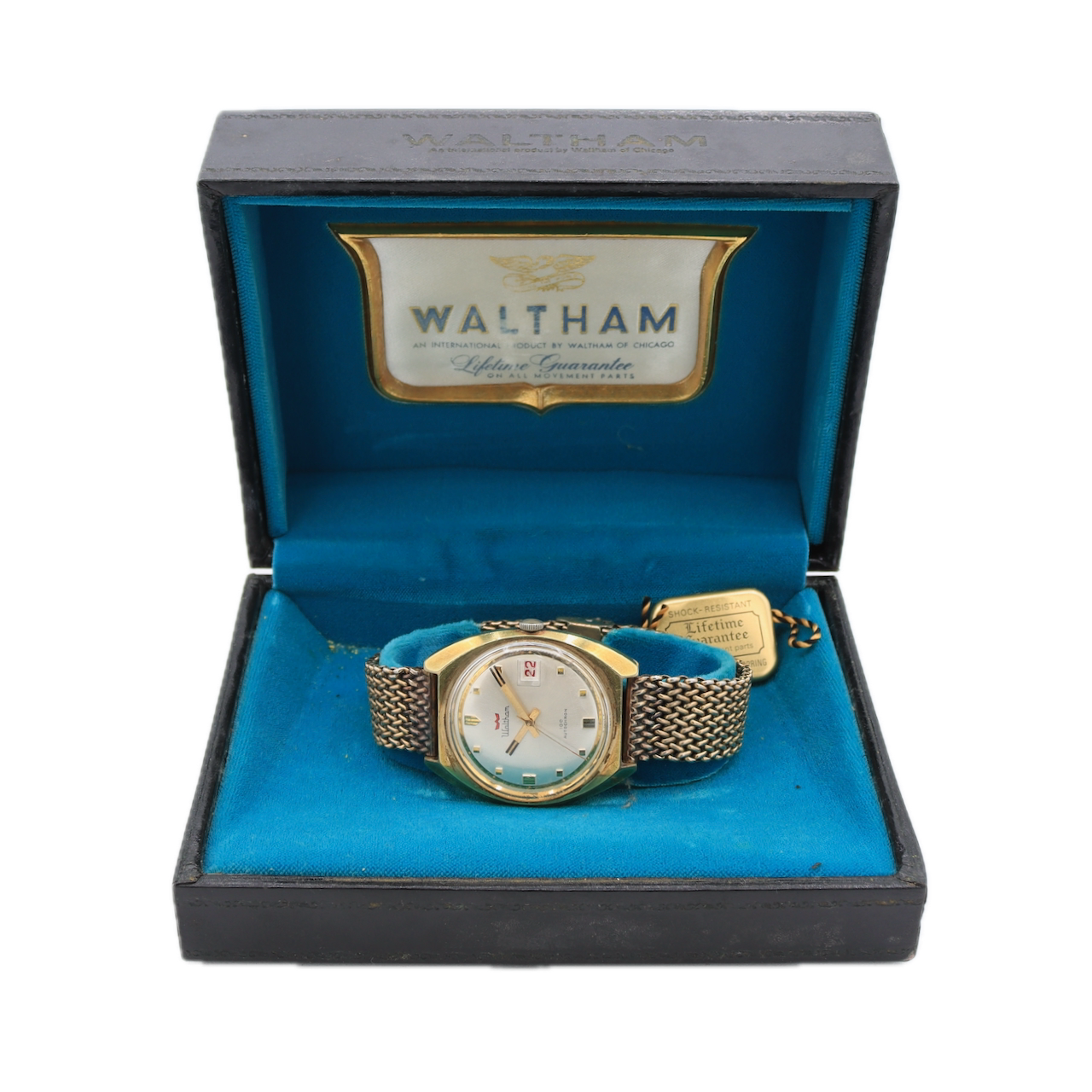 Vintage 35mm Waltham Autochron 100 Jewel Men's Automatic Wristwatch R312 Runs