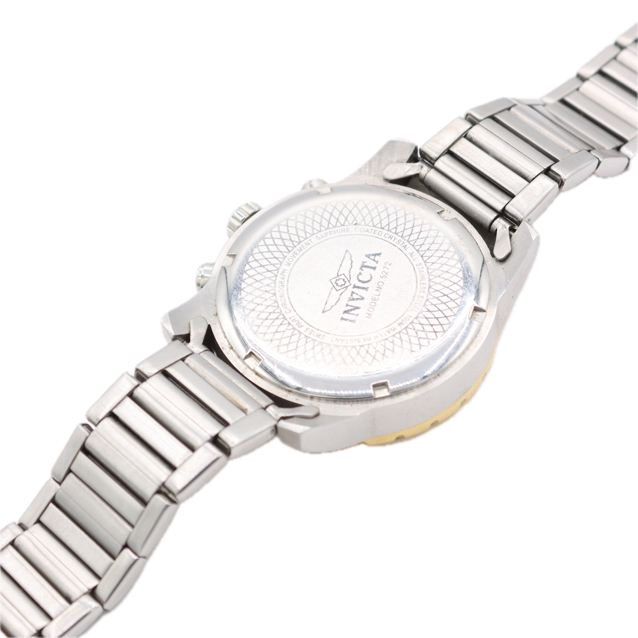 Vintage Invicta 5272 Men's Quartz Chronograph Wristwatch Swiss Stainless Steel