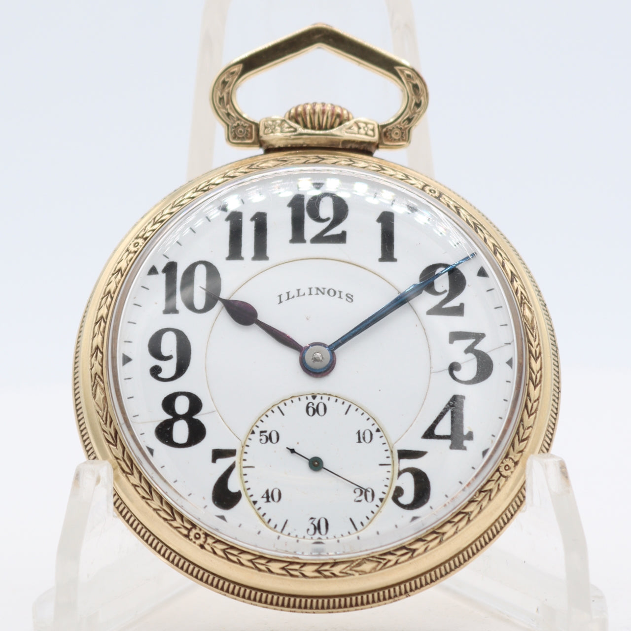 Vintage 18s 1927 Illinois 21j Railroad Pocket Watch Bunn Special 10k GF USA