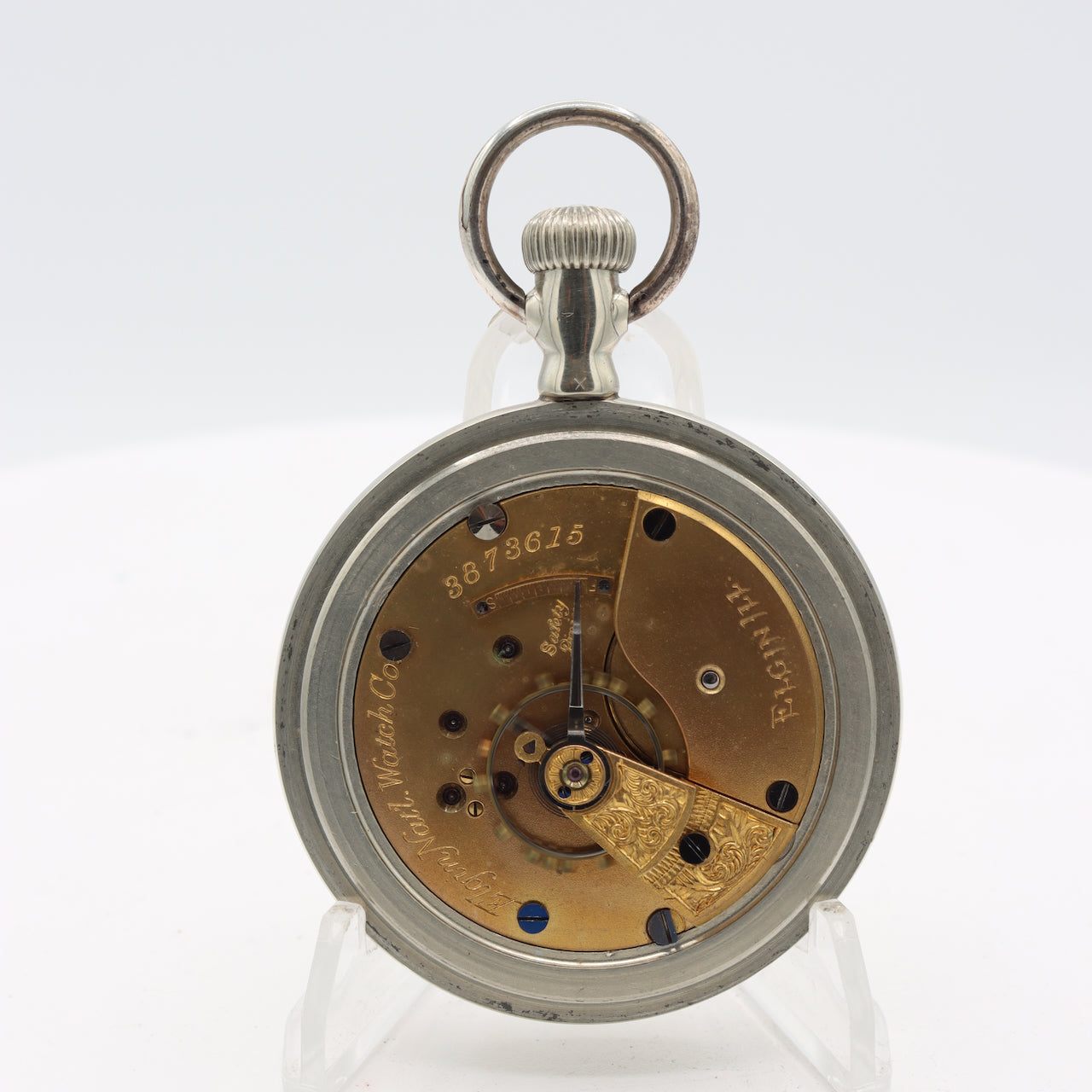 Antique 18 Size 1890 Elgin Mechanical Hunter Config. Pocket Watch 10 USA