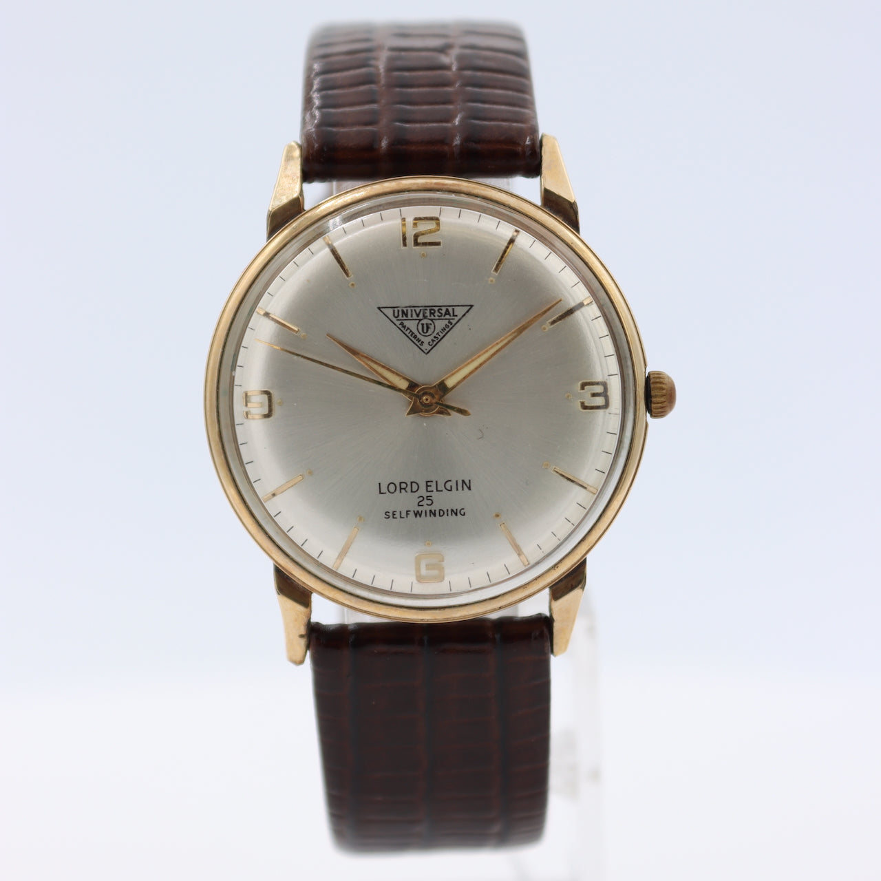 Vintage Lord Elgin 2808 Universal 25J Men's Automatic Wristwatch Swiss 10k GF