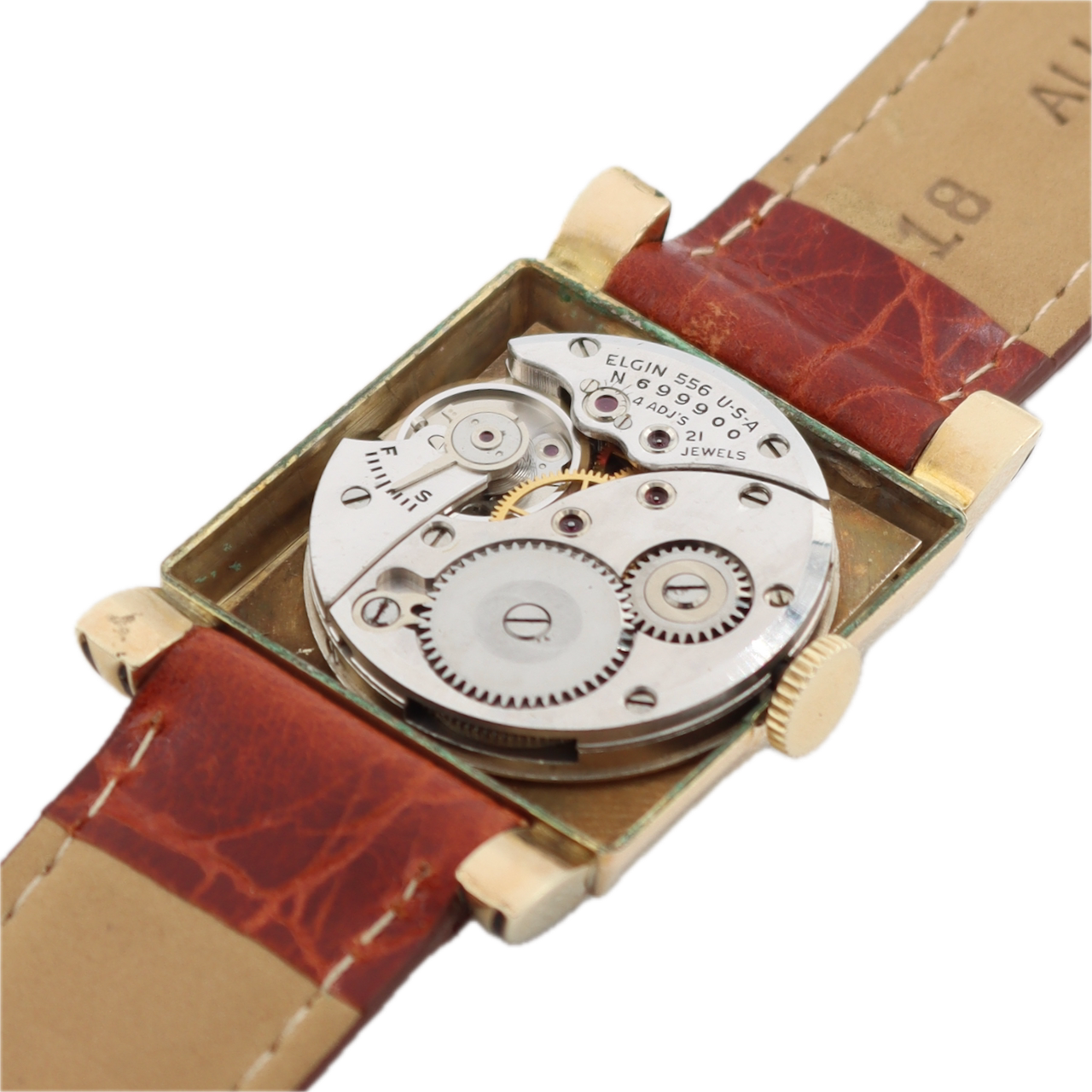 Vintage 1951 Lord Elgin Fancy Lugs Men's Mechanical Wristwatch 556 USA 14k GF