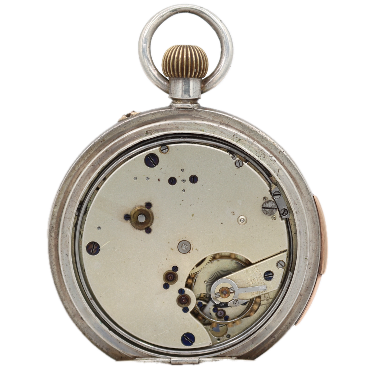 Antique Mechanical Quarter Repeater Pocket Watch 3524 Sterling Silver Swiss