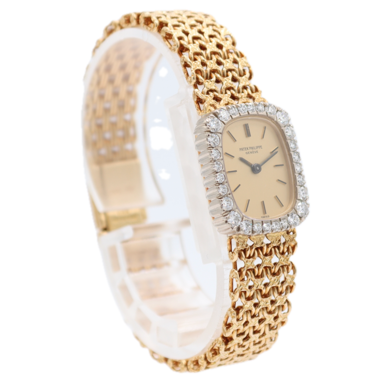 Vintage Patek Philippe 4102-2 Ellipse Ladies Mechanical Wristwatch 18k Gold