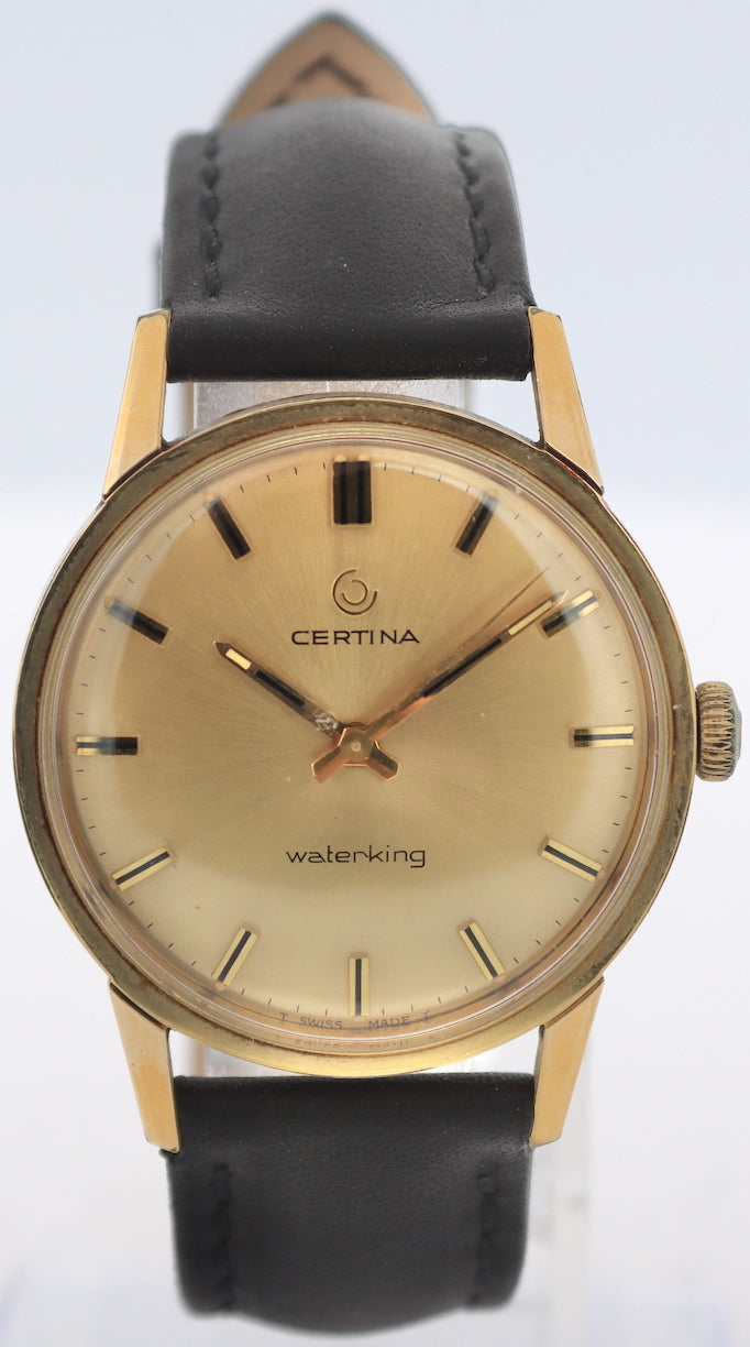 Vintage Certina 5206 075 Waterking Sunburst Men's Mechanical Wristwatch 25-66