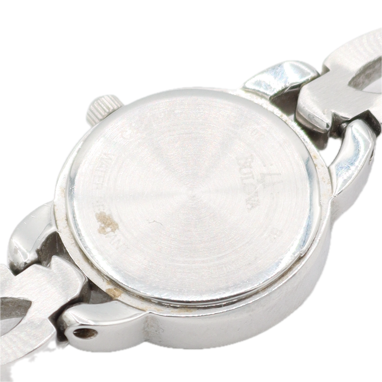 Bulova Diamond Bezel Ladies Quartz Wristwatch 6491 Hong Kong Stainless Steel