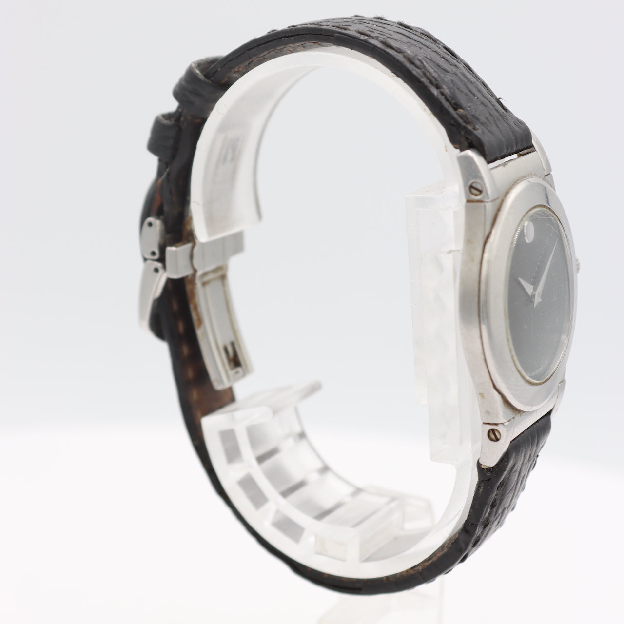 Vintage Movado 84.A1.838.2 Waffle Museum Ladies Quartz Wristwatch Swiss Steel