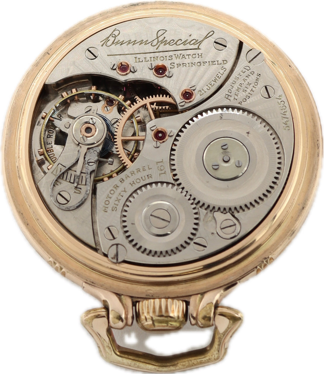 Antique 16S Illinois Bunn Special Mechanical Railroad Pocket Watch 161 10k GF