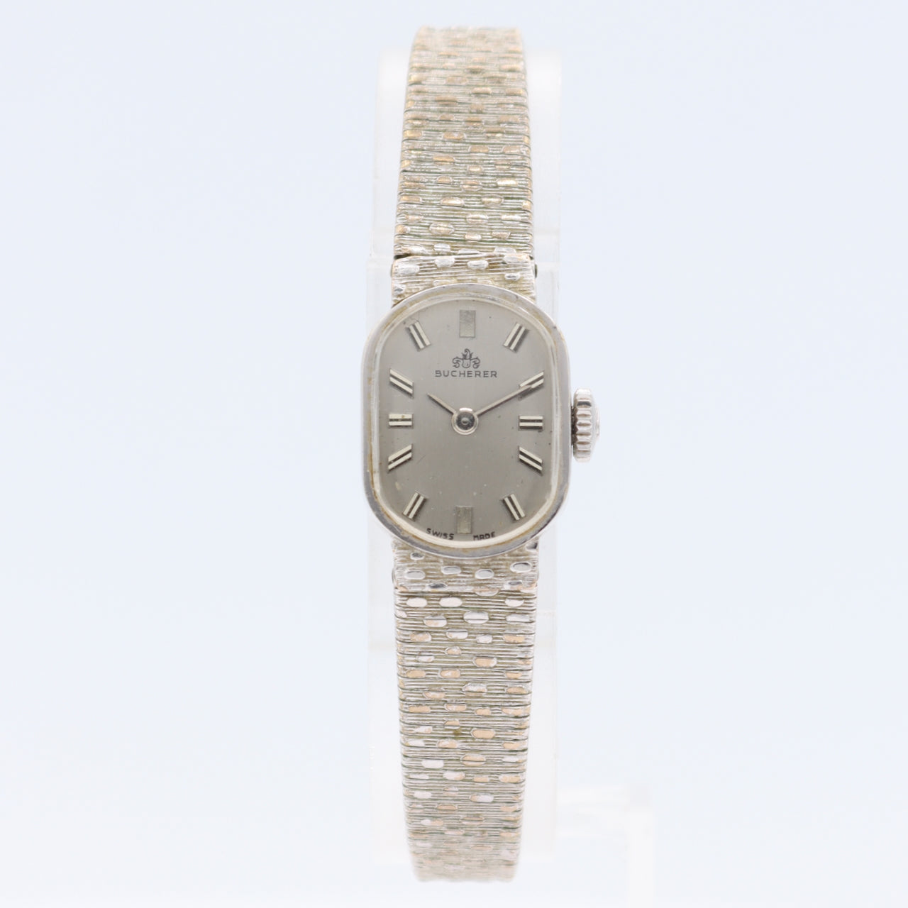 Vintage 14mm Bucherer 52492 Ladies Mechanical Wristwatch Swiss Made Running