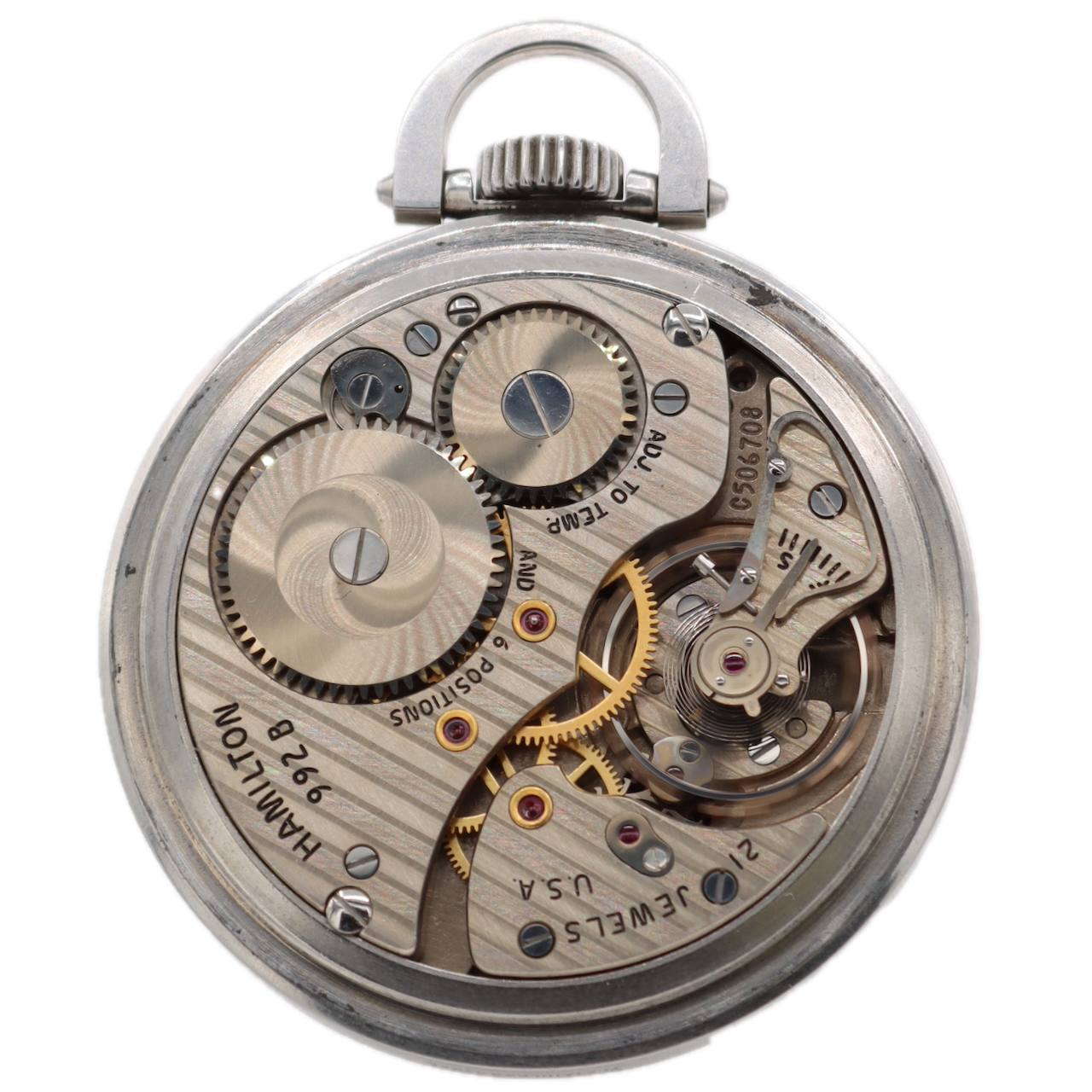 Vintage 16s 1966 Hamilton Railway Special Mechanical Railroad Pocket Watch Steel