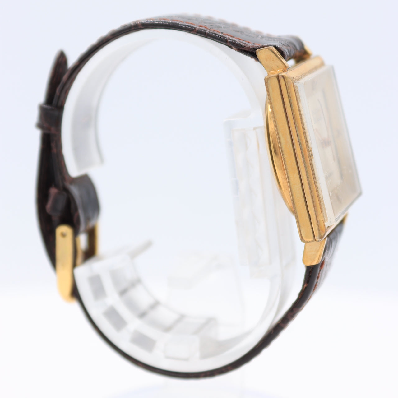 Vintage 1962 Bulova Sunburst Square Men's Automatic Wristwatch 10k RGP