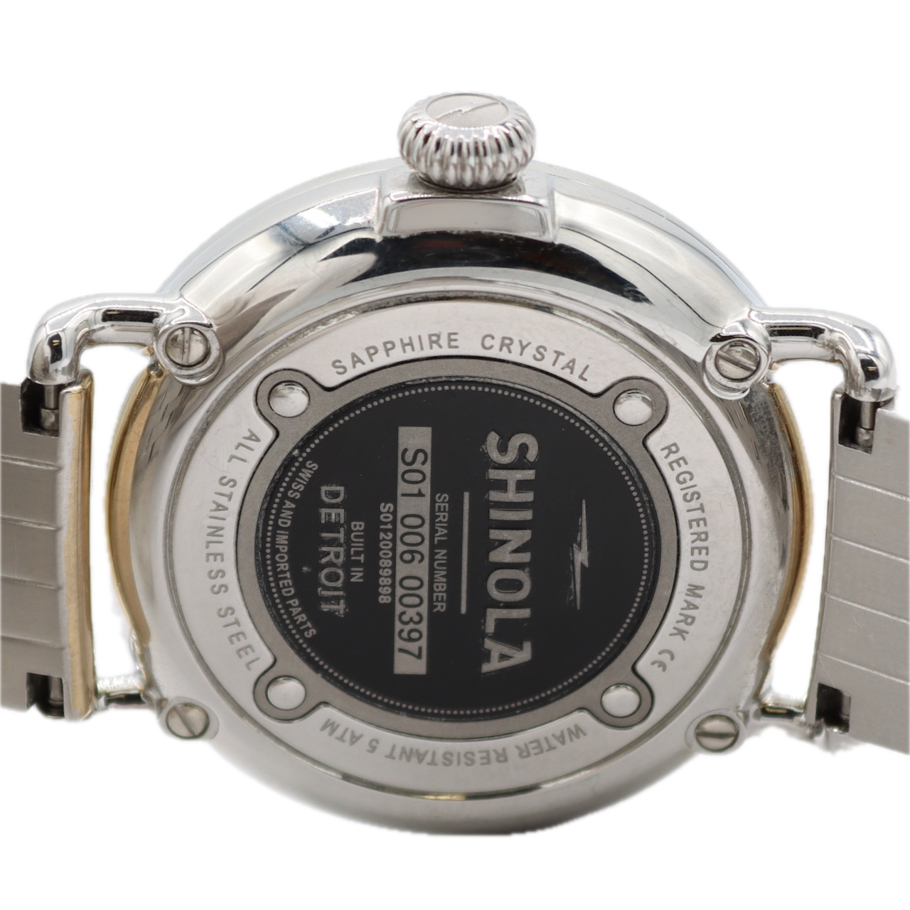 36mm Shinola Runwell White Dial Men's Quartz Wristwatch Argonite-705