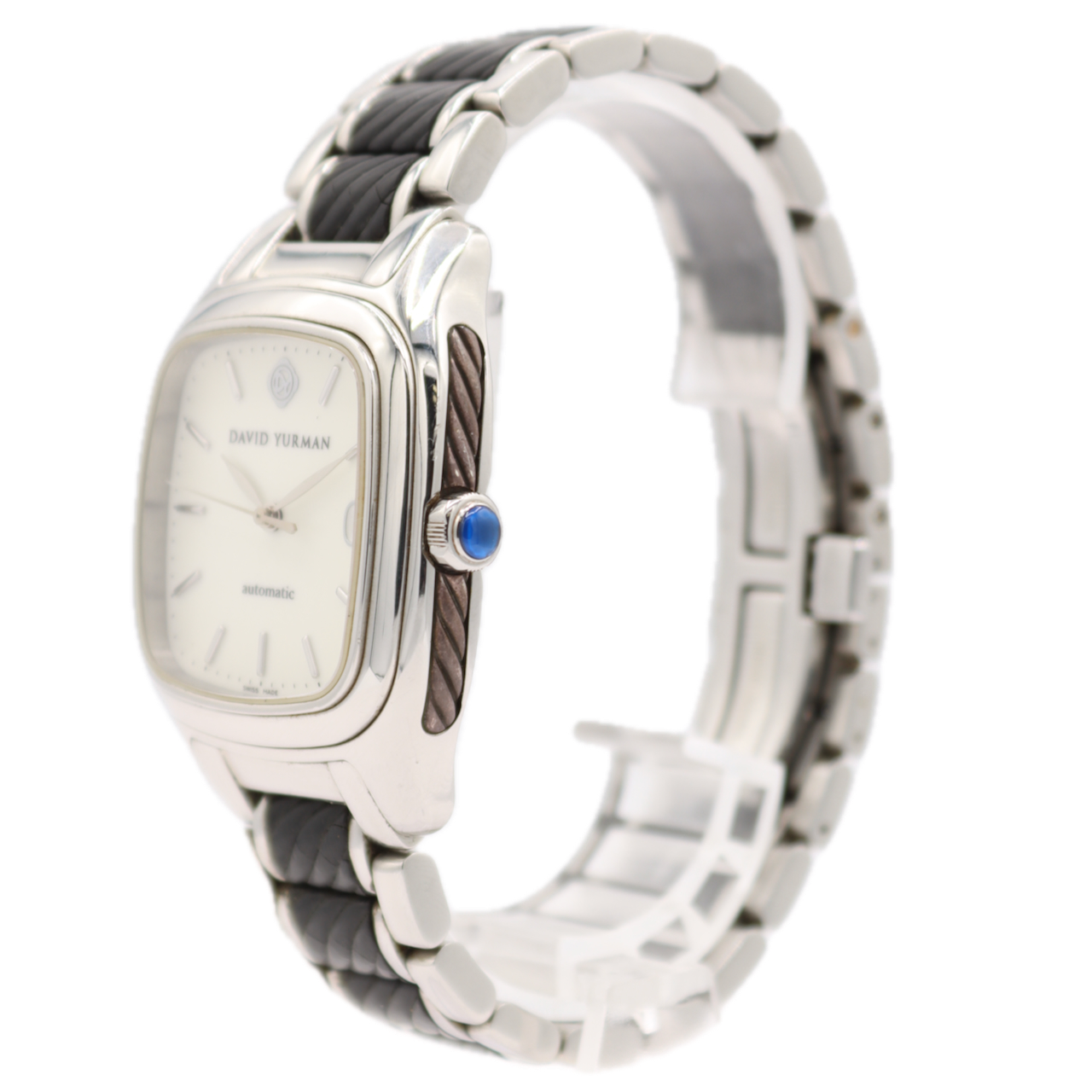 Vintage 36mm David Yurman Thoroughbred Men's Automatic Wristwatch Swiss Steel