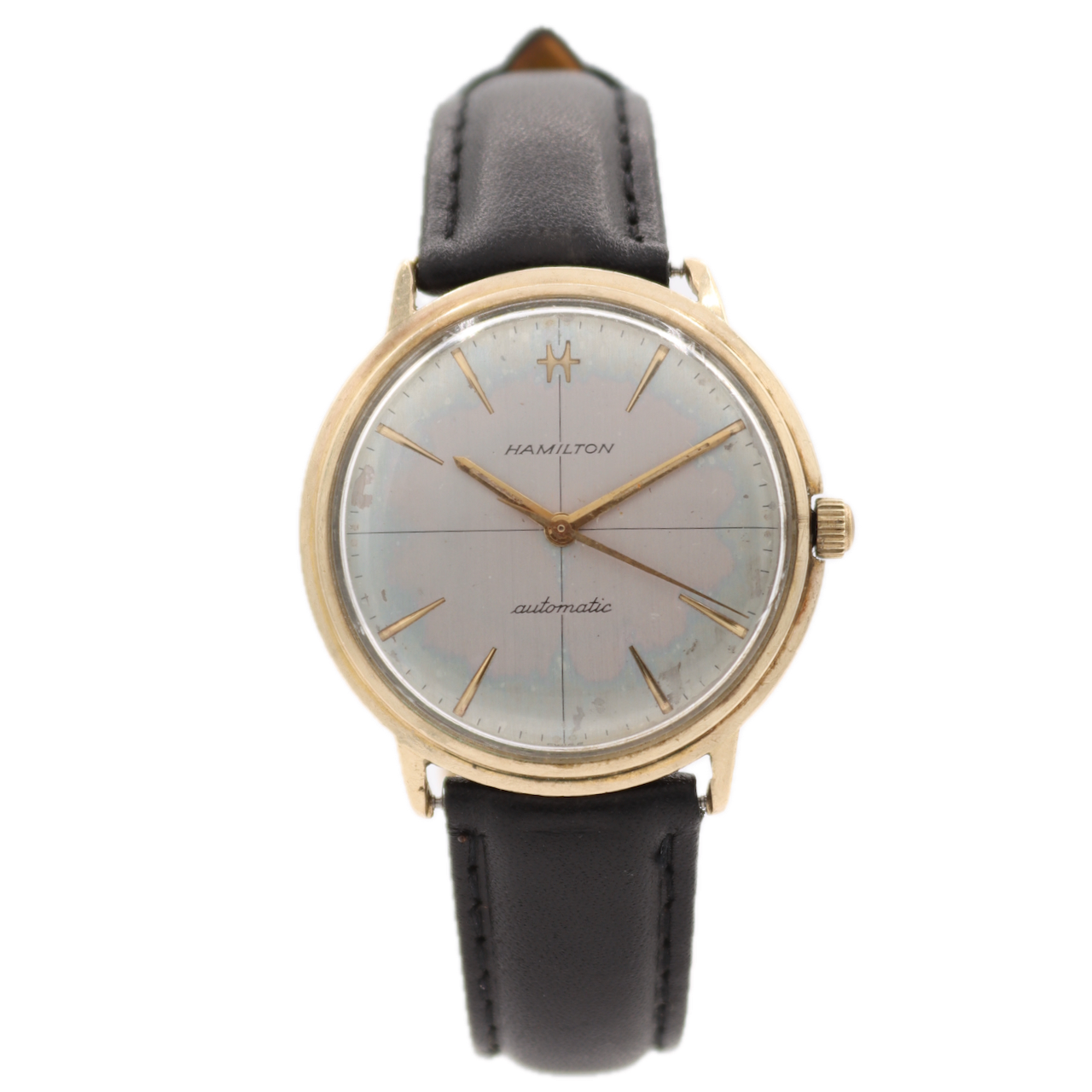 Vintage 33mm Hamilton Crosshairs Men's Automatic Wristwatch Swiss 10kGF Classic