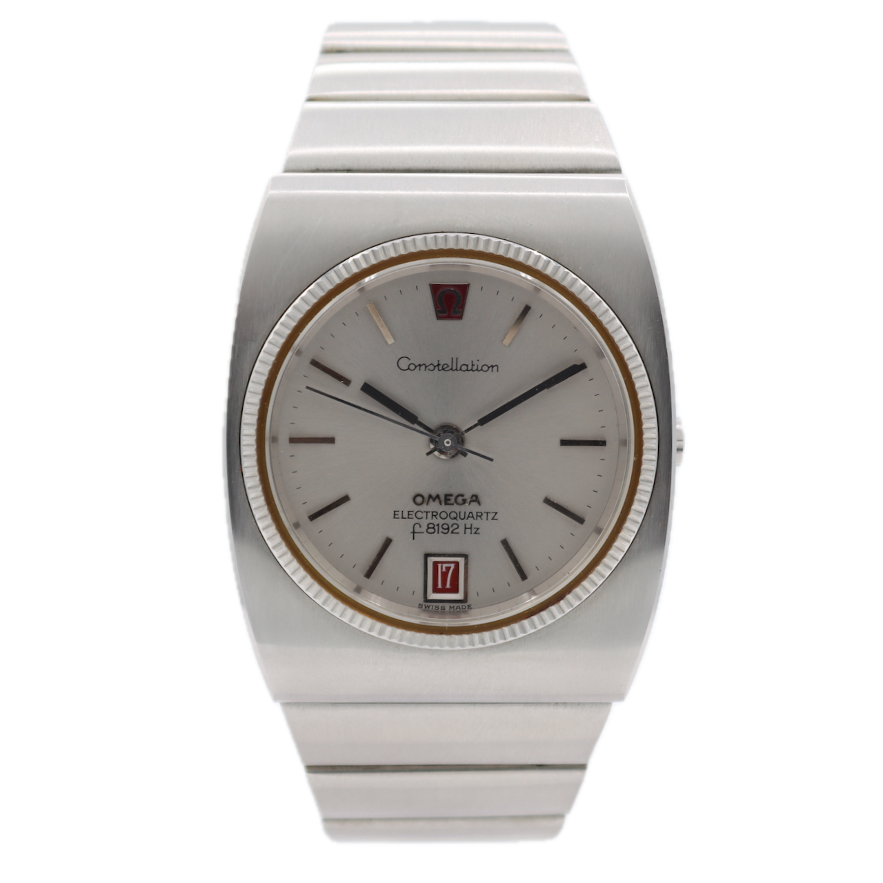 Vintage Omega 196.0014 Constellation Men's Quartz Wristwatch Beta 21 Swiss Steel