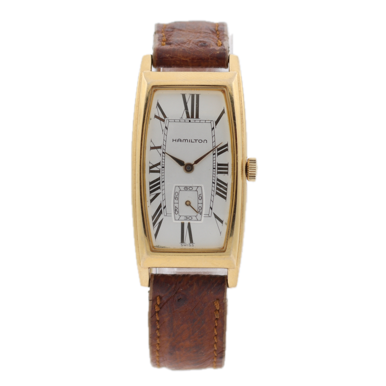 Vintage 21mm Hamilton Carlisle Reissue 15 JMen's Quartz Wristwatch Gold Tone
